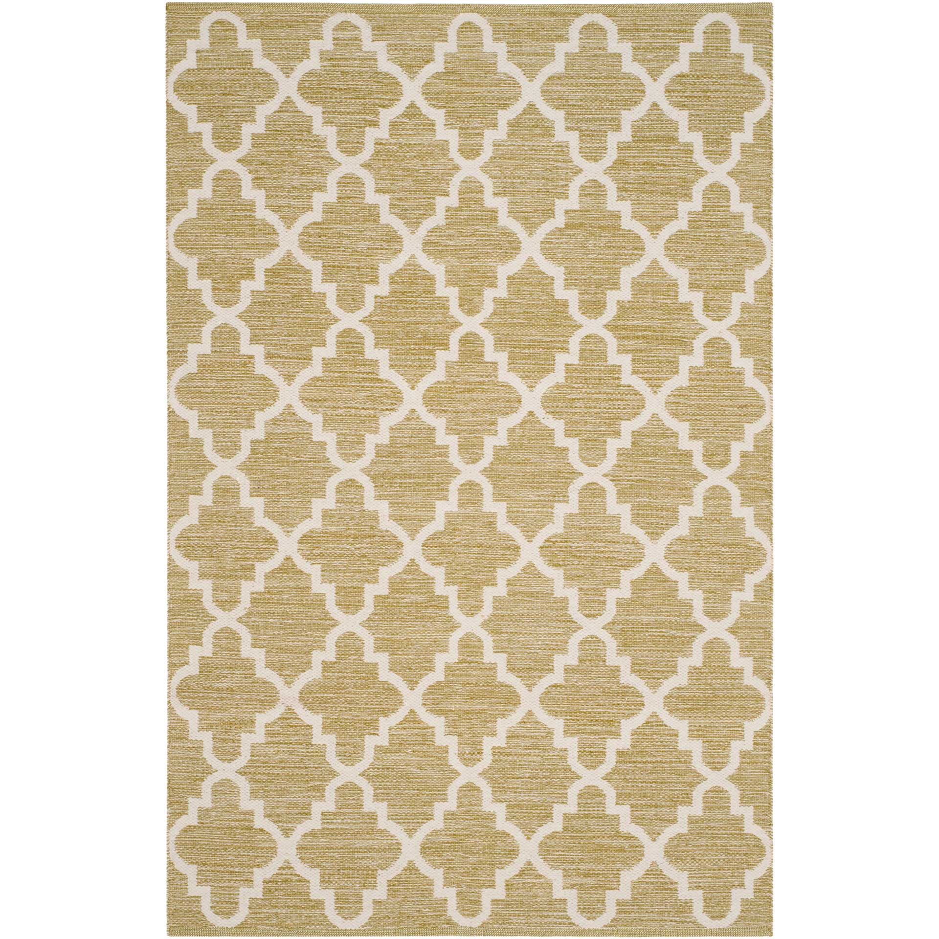 Montauk Quatrefoil Green/Ivory Area Rug - Image 2