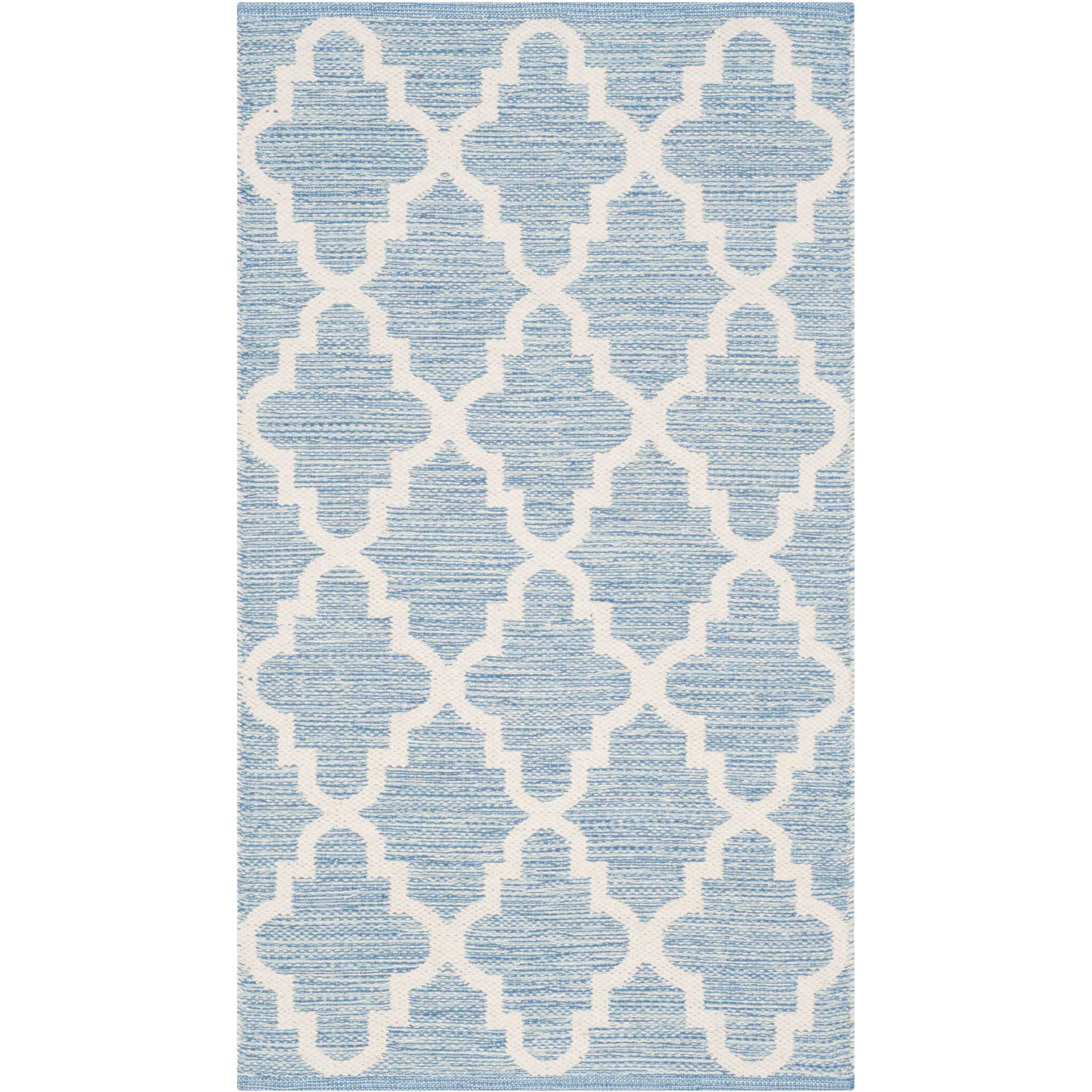 Montauk Quatrefoil Light Blue/Ivory Area Rug - Image 5