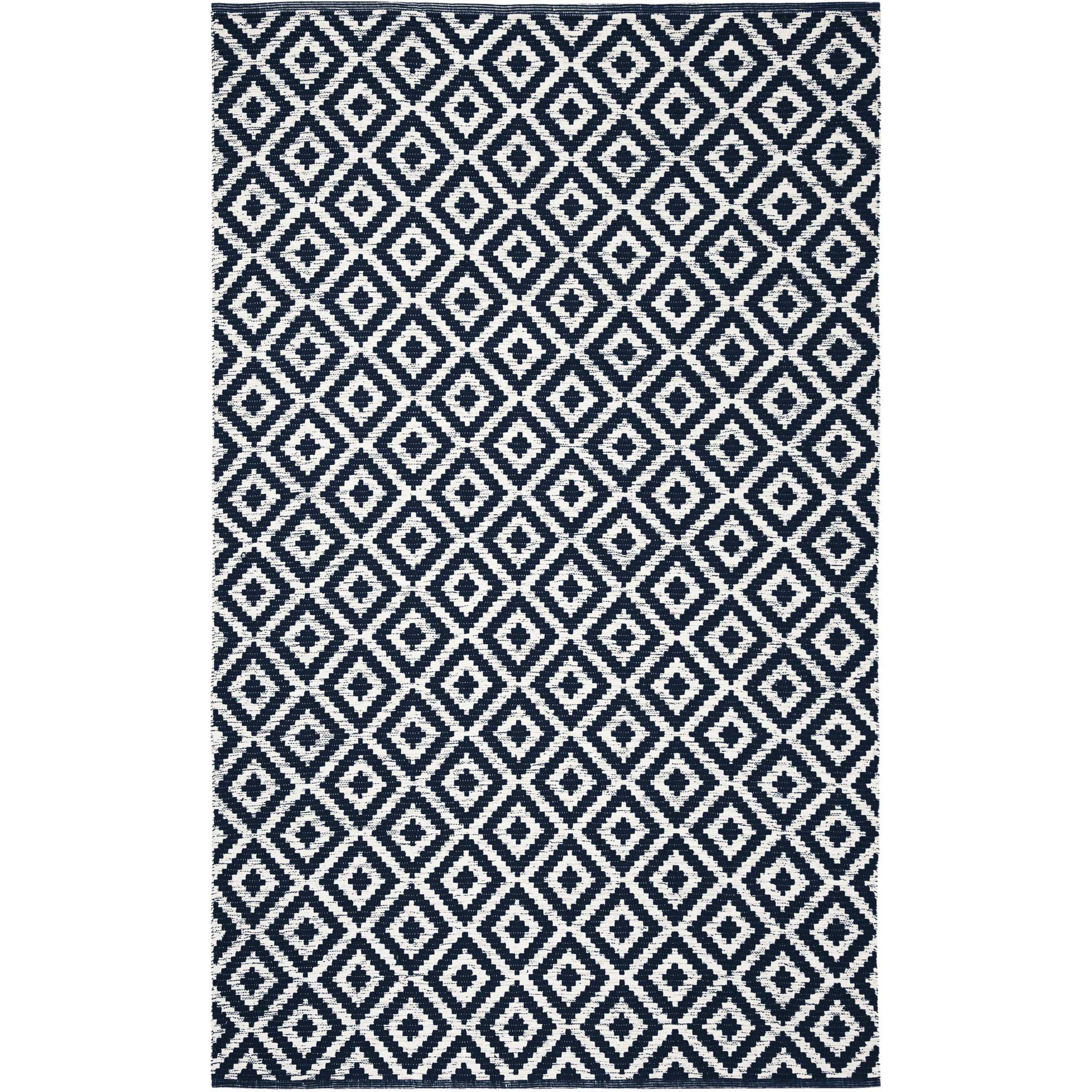 Montauk Rhombus Navy/Ivory Area Rug - Image 2