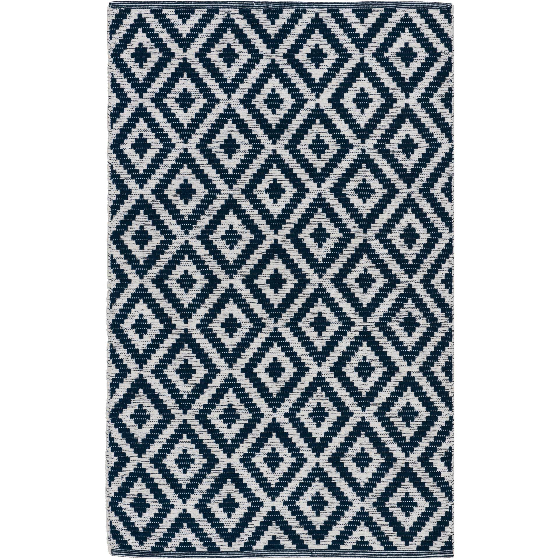 Montauk Rhombus Navy/Ivory Area Rug - Image 3