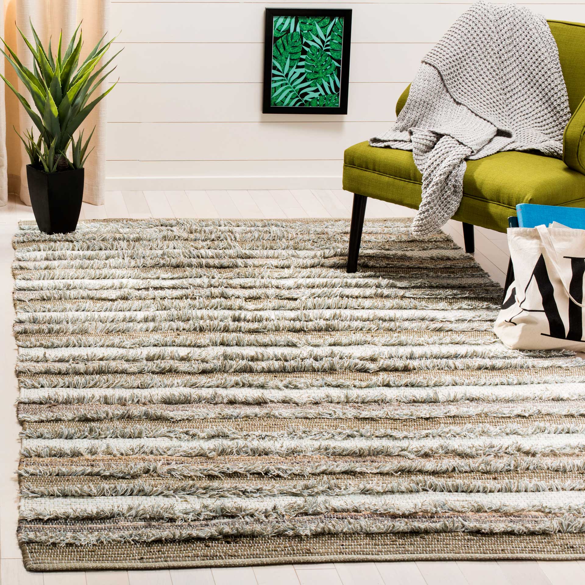 Montauk Shag Beige/Multi Area Rug - Image 6