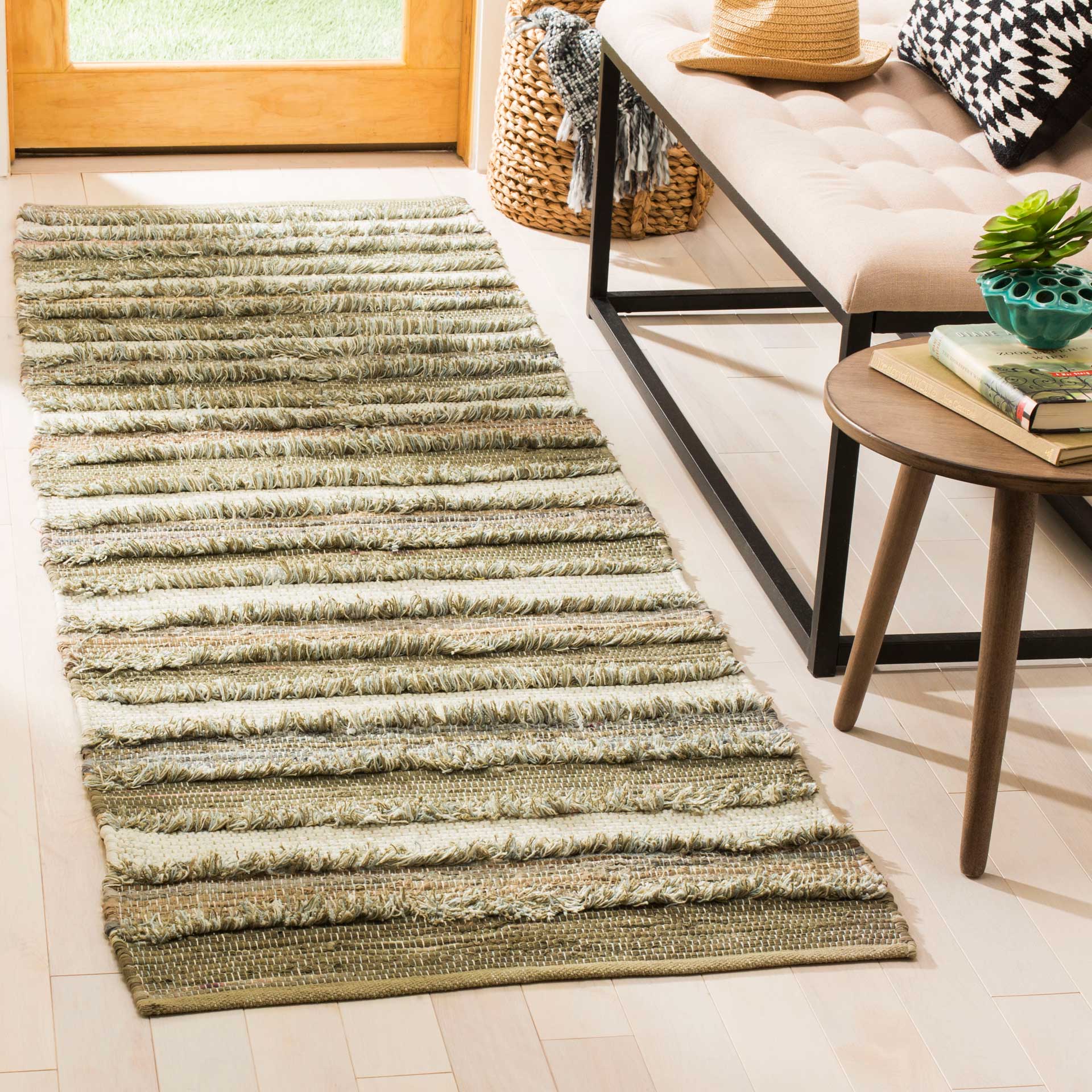 Montauk Shag Beige/Multi Runner Rug - Image 2