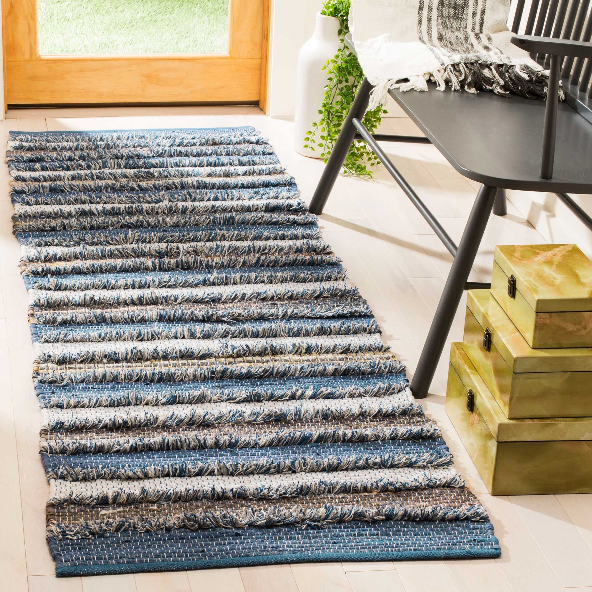 Montauk Shag Blue/Multi Runner Rug - Image 2