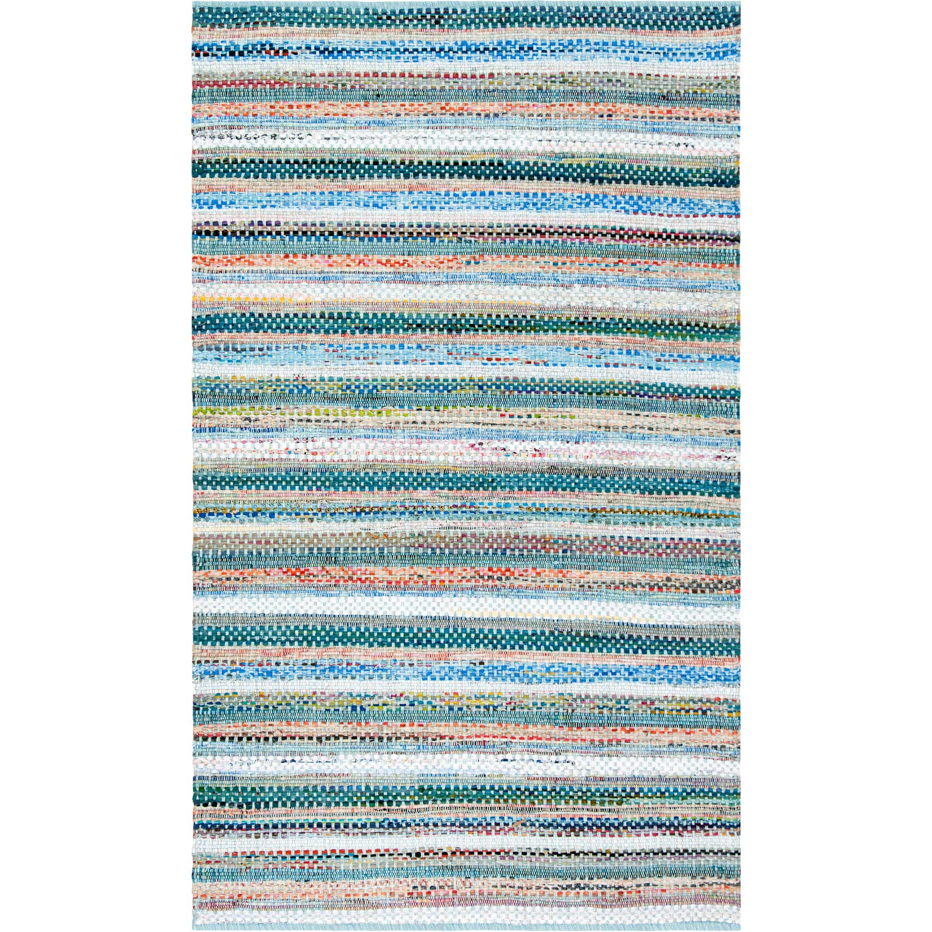 Montauk Stripe Aqua/Multi Area Rug - Image 3