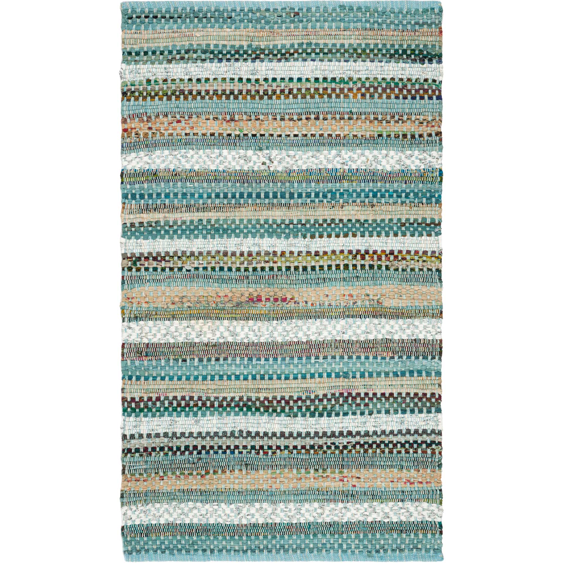 Montauk Stripe Aqua/Multi Area Rug - Image 4