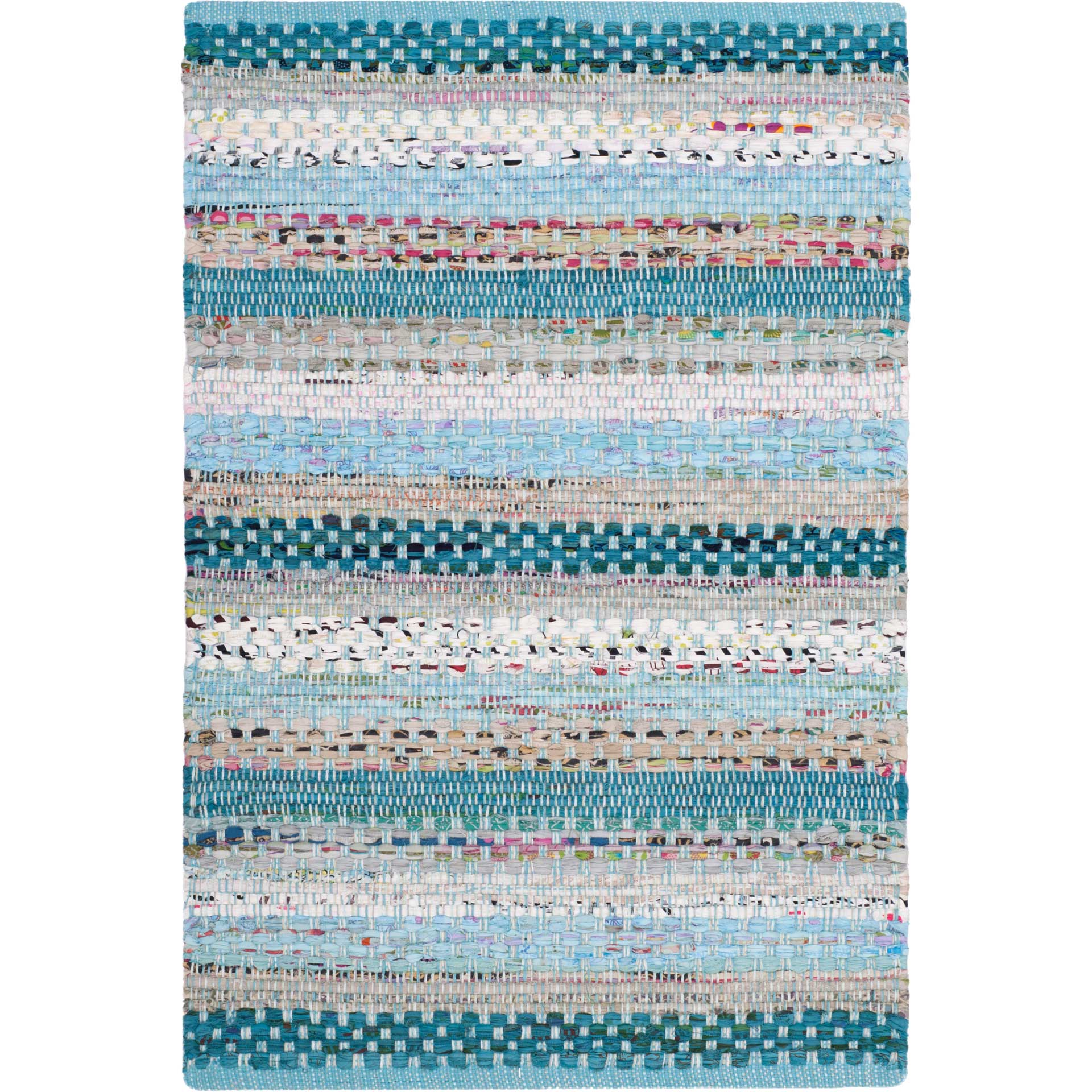 Montauk Stripe Aqua/Multi Area Rug - Image 5