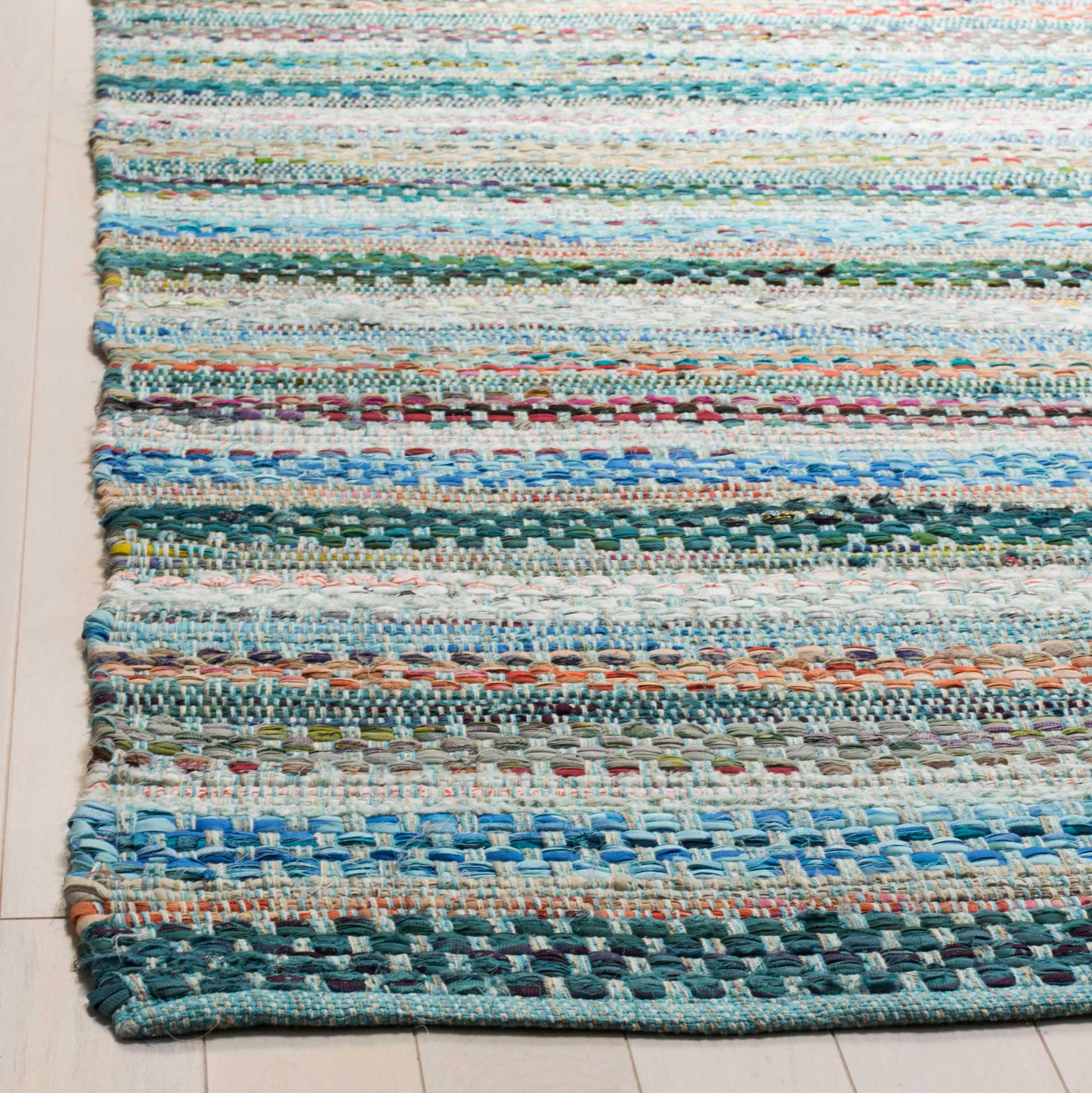 Montauk Stripe Aqua/Multi Area Rug - Image 6