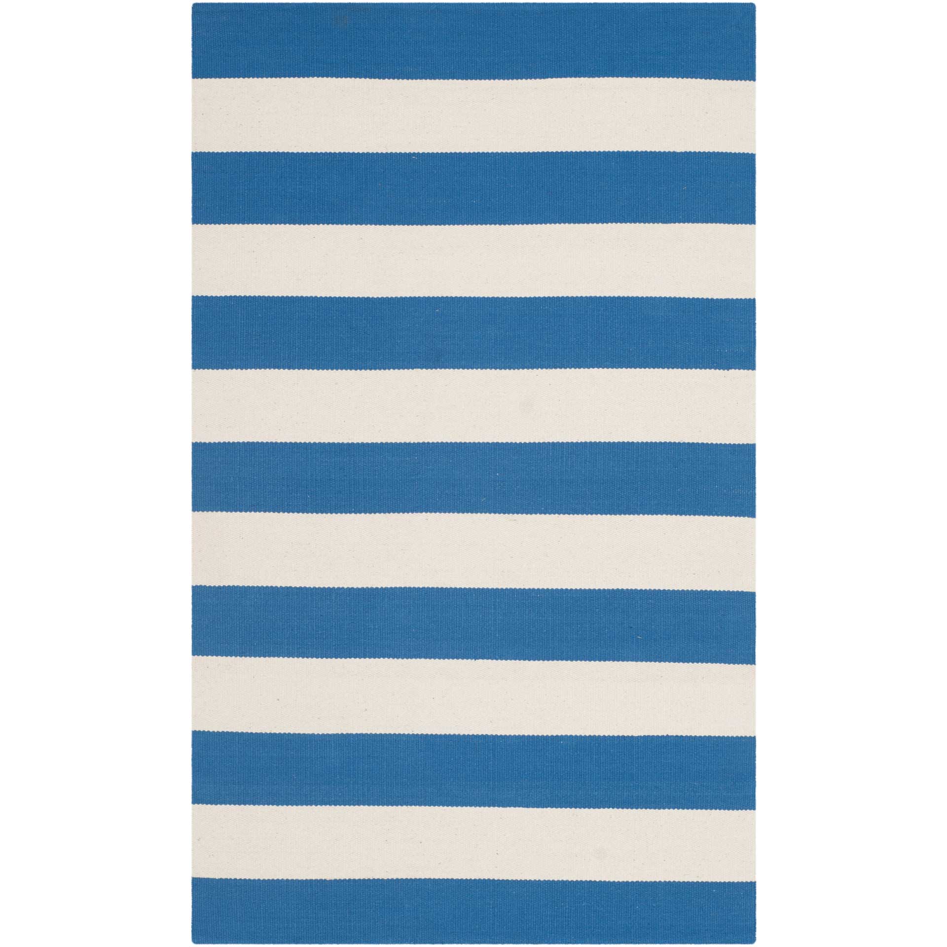 Montauk Stripe Blue/Ivory Area Rug - Image 4