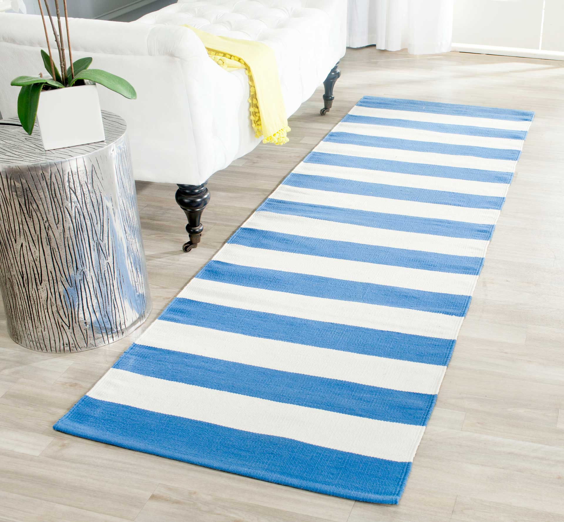 Montauk Stripe Blue/Ivory Runner Rug - Image 3