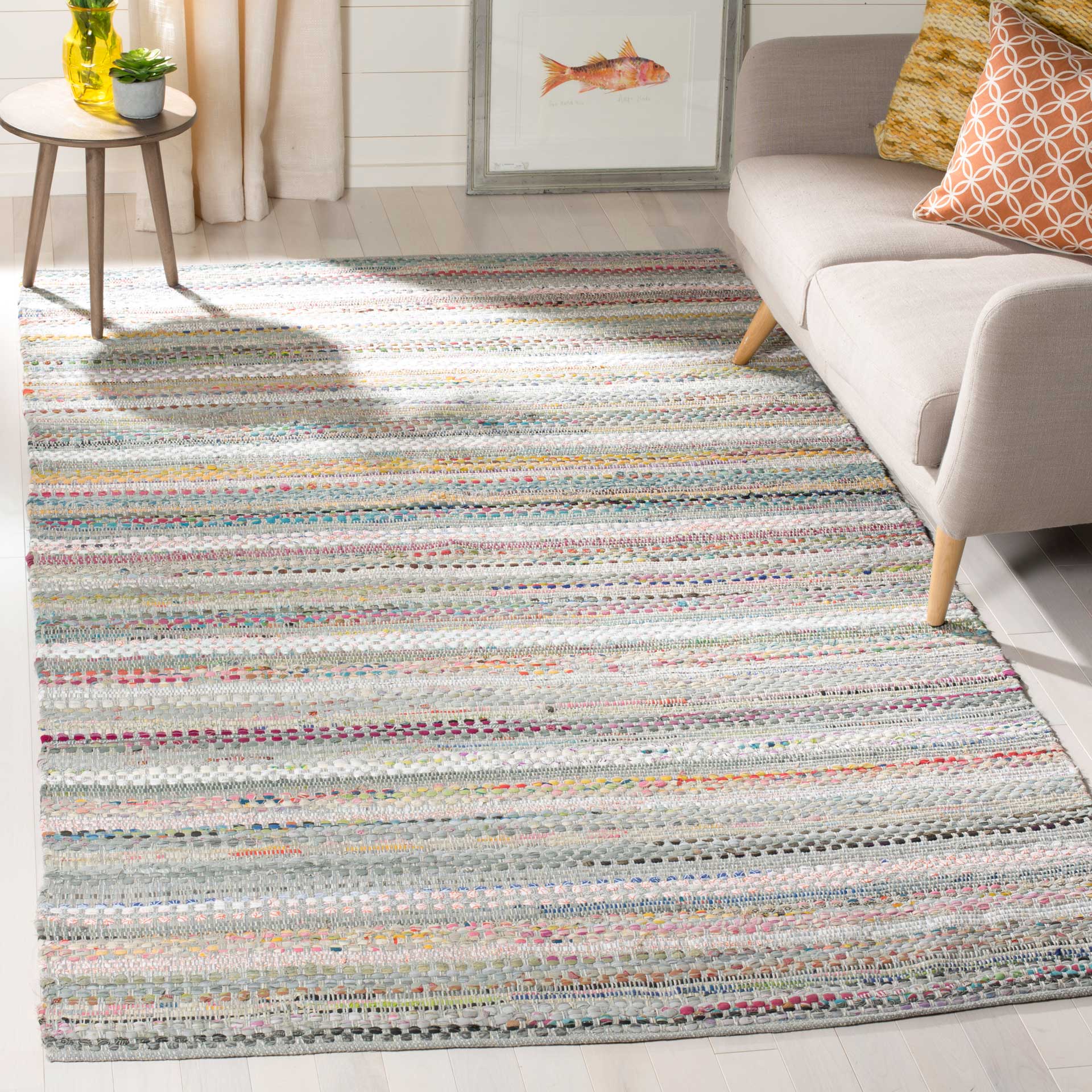 Montauk Stripe Gray/Multi Area Rug - Image 6