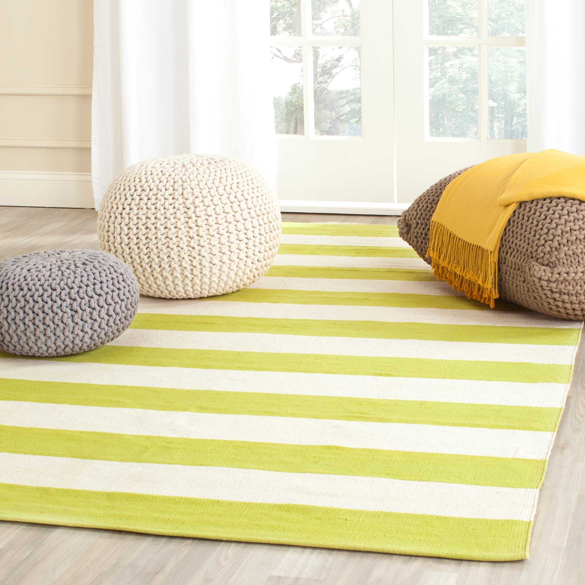 Montauk Stripe Green/Ivory Area Rug - Image 7