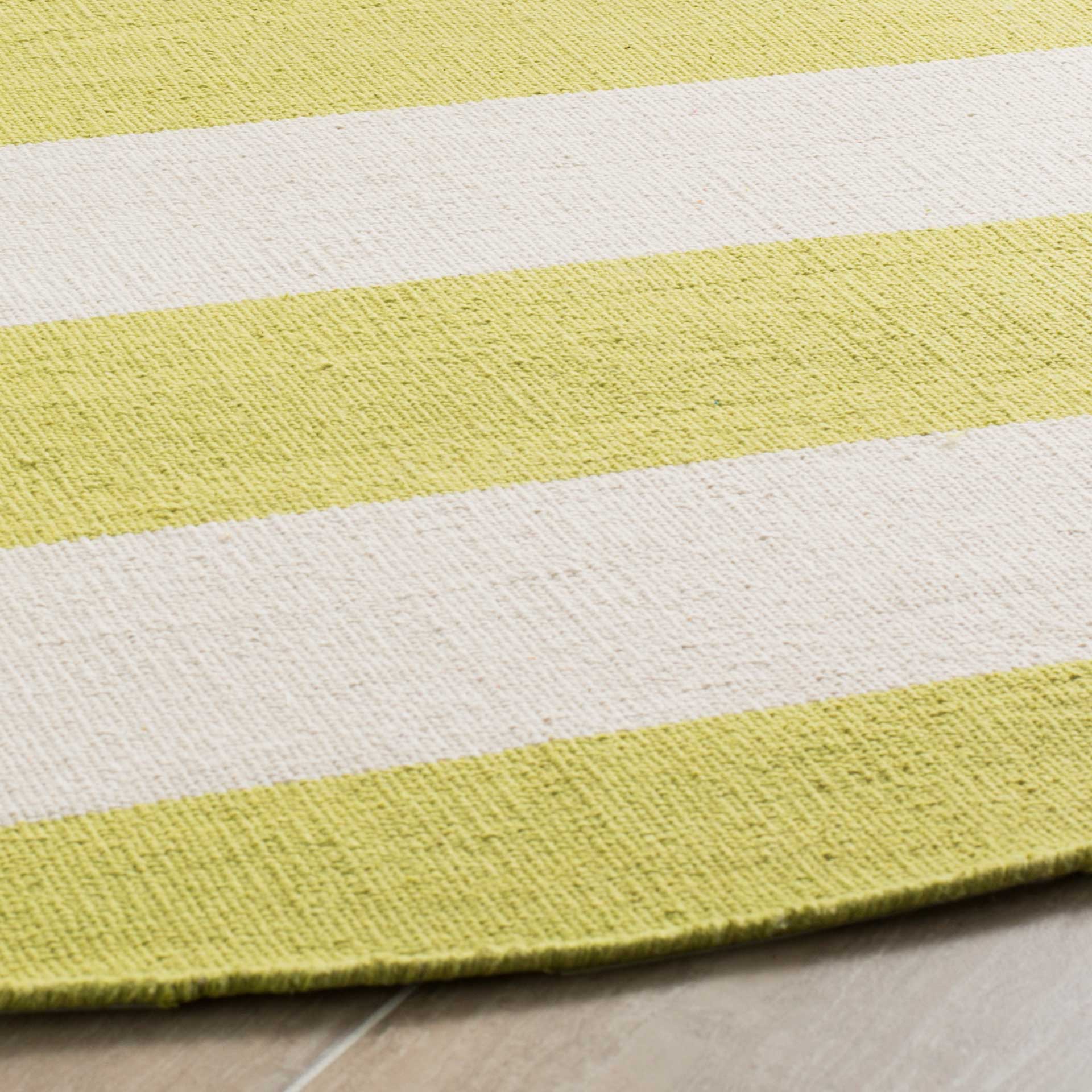Montauk Stripe Green/Ivory Round Rug - Image 2