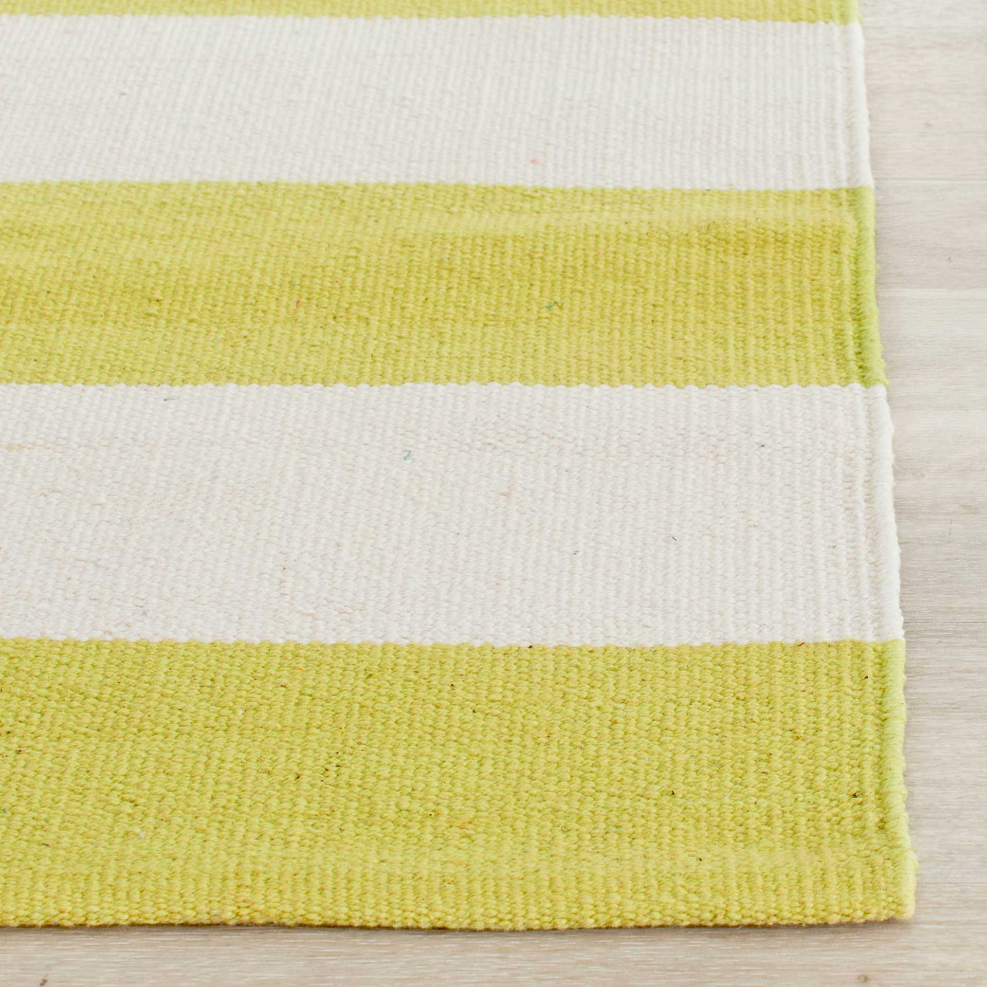 Montauk Stripe Green/Ivory Runner Rug - Image 2