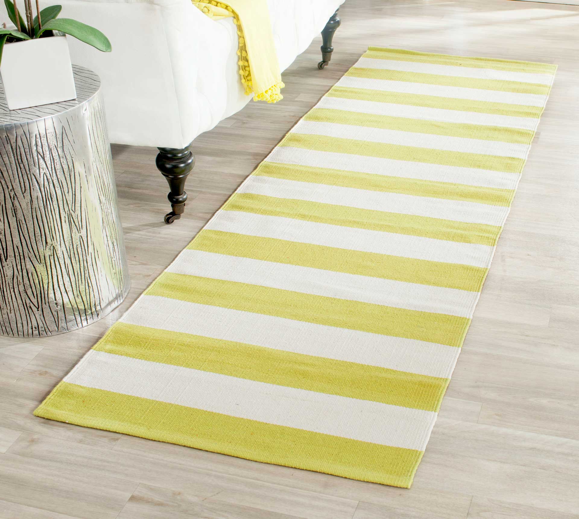 Montauk Stripe Green/Ivory Runner Rug - Image 3