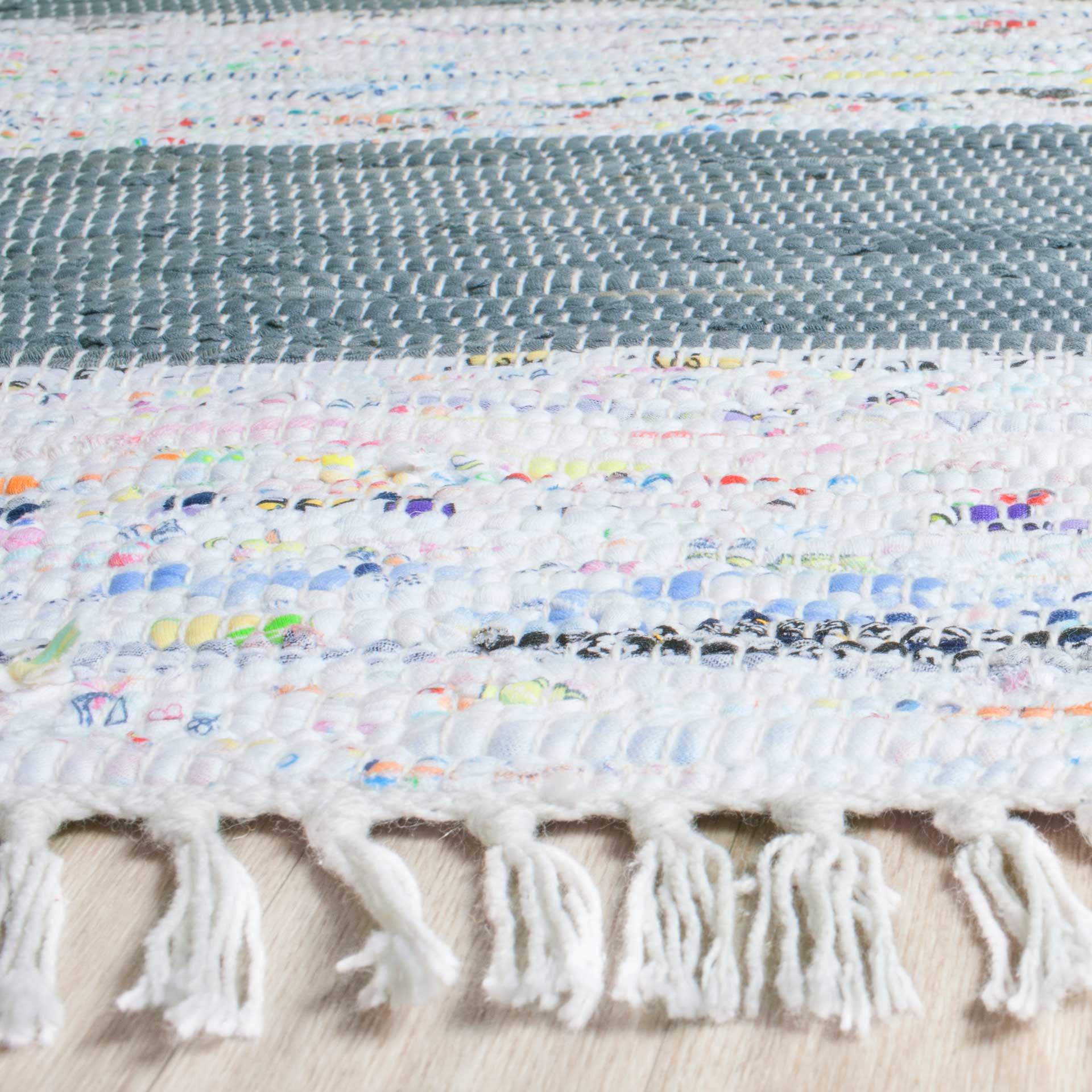 Montauk Stripe Ivory/Gray Area Rug - Image 4