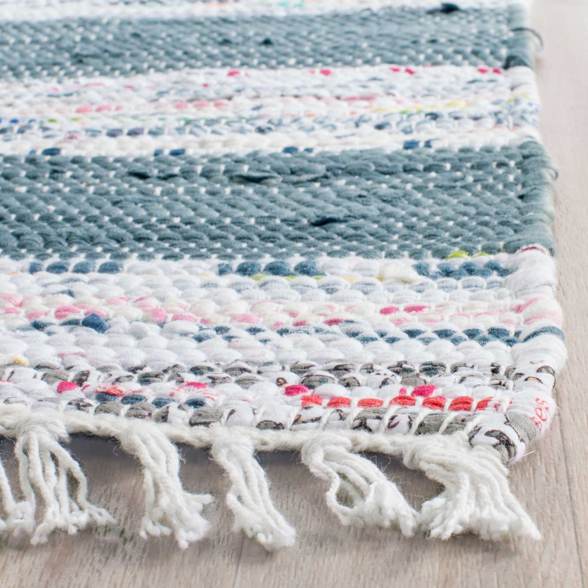 Montauk Stripe Ivory/Gray Runner Rug - Image 2