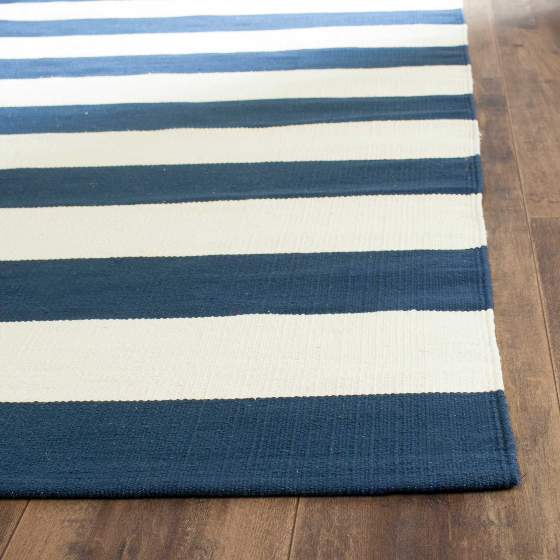 Montauk Stripe Navy/Ivory Area Rug - Image 4