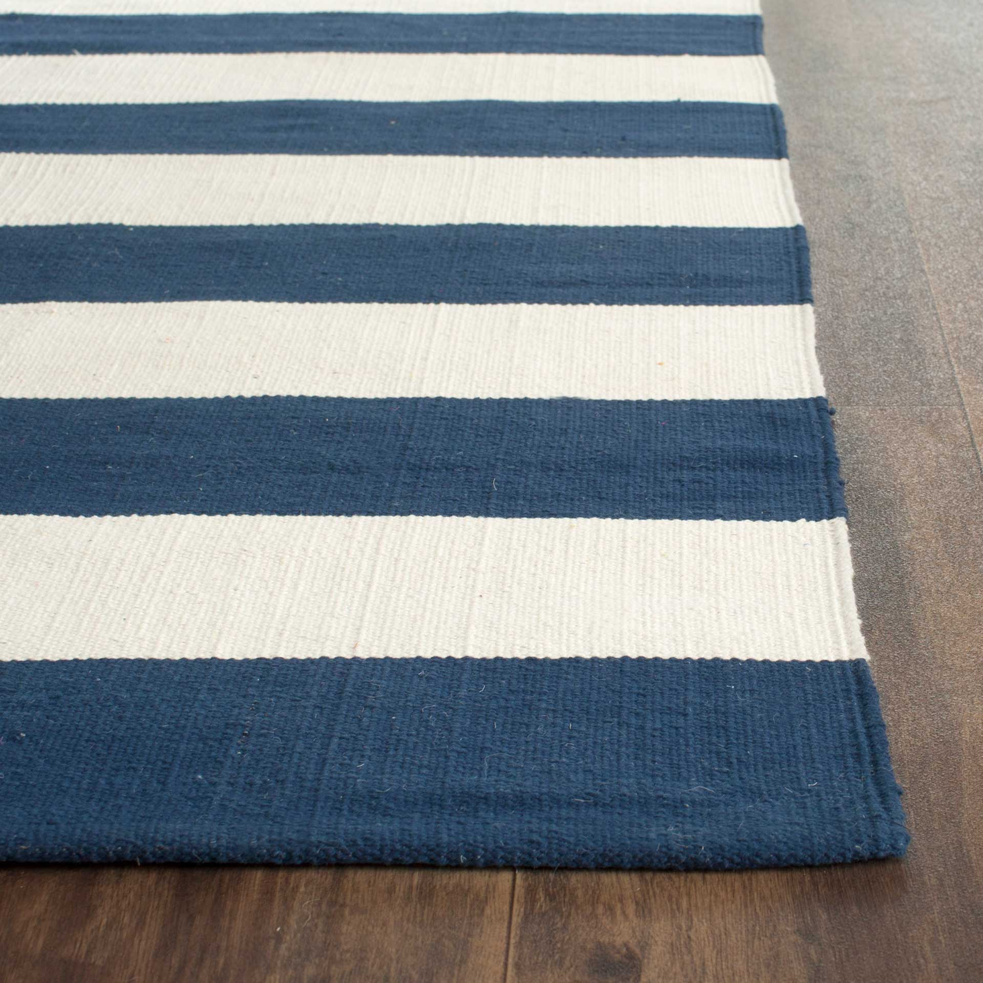 Montauk Stripe Navy/Ivory Runner Rug - Image 4