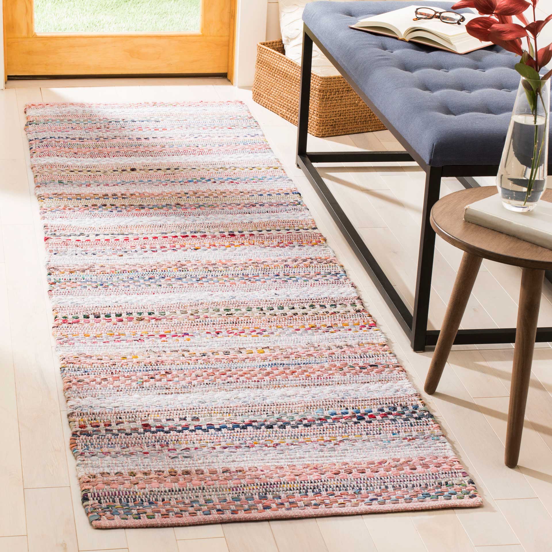 Montauk Stripe Pink/Multi Runner Rug - Image 2