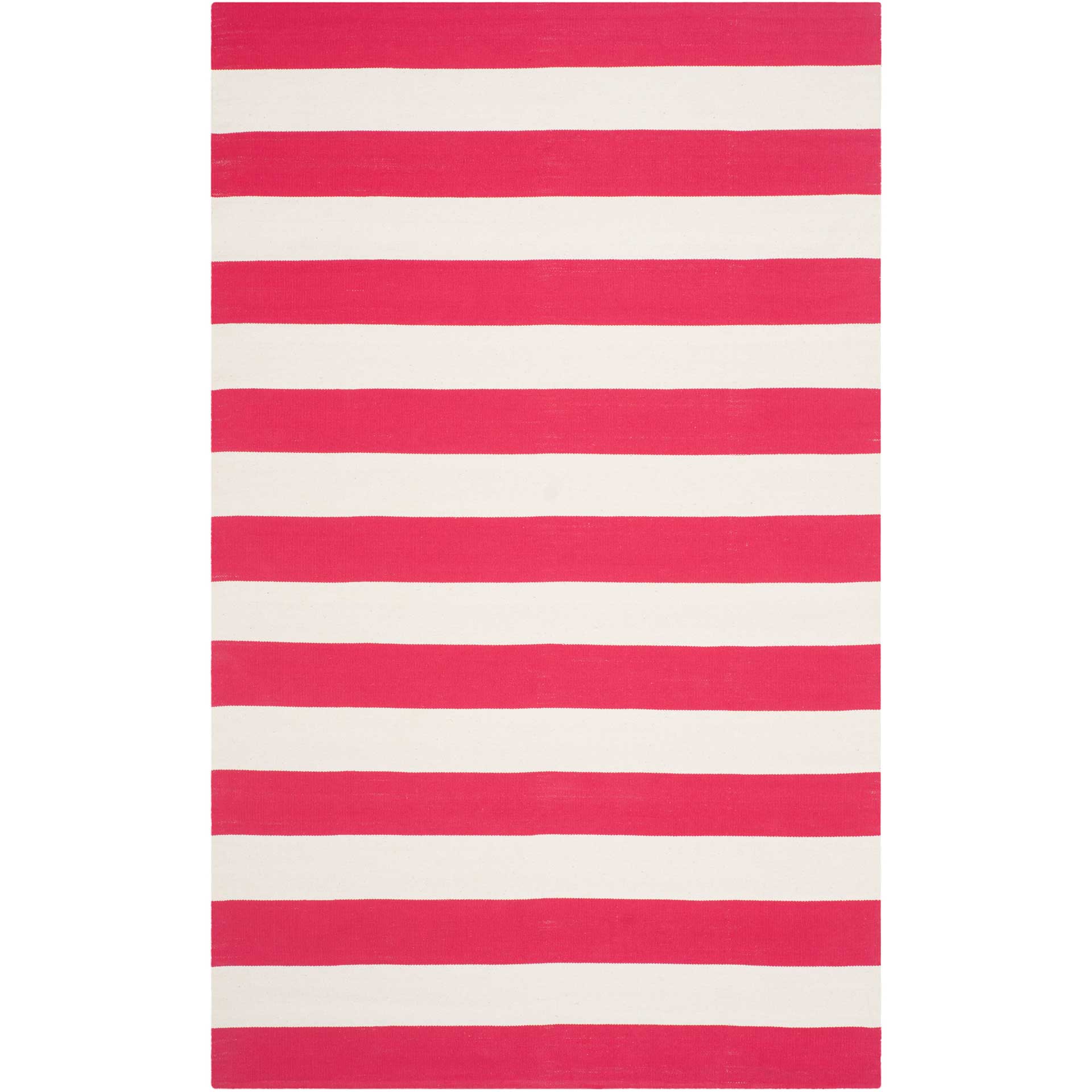 Montauk Stripe Red/Ivory Area Rug - Image 2