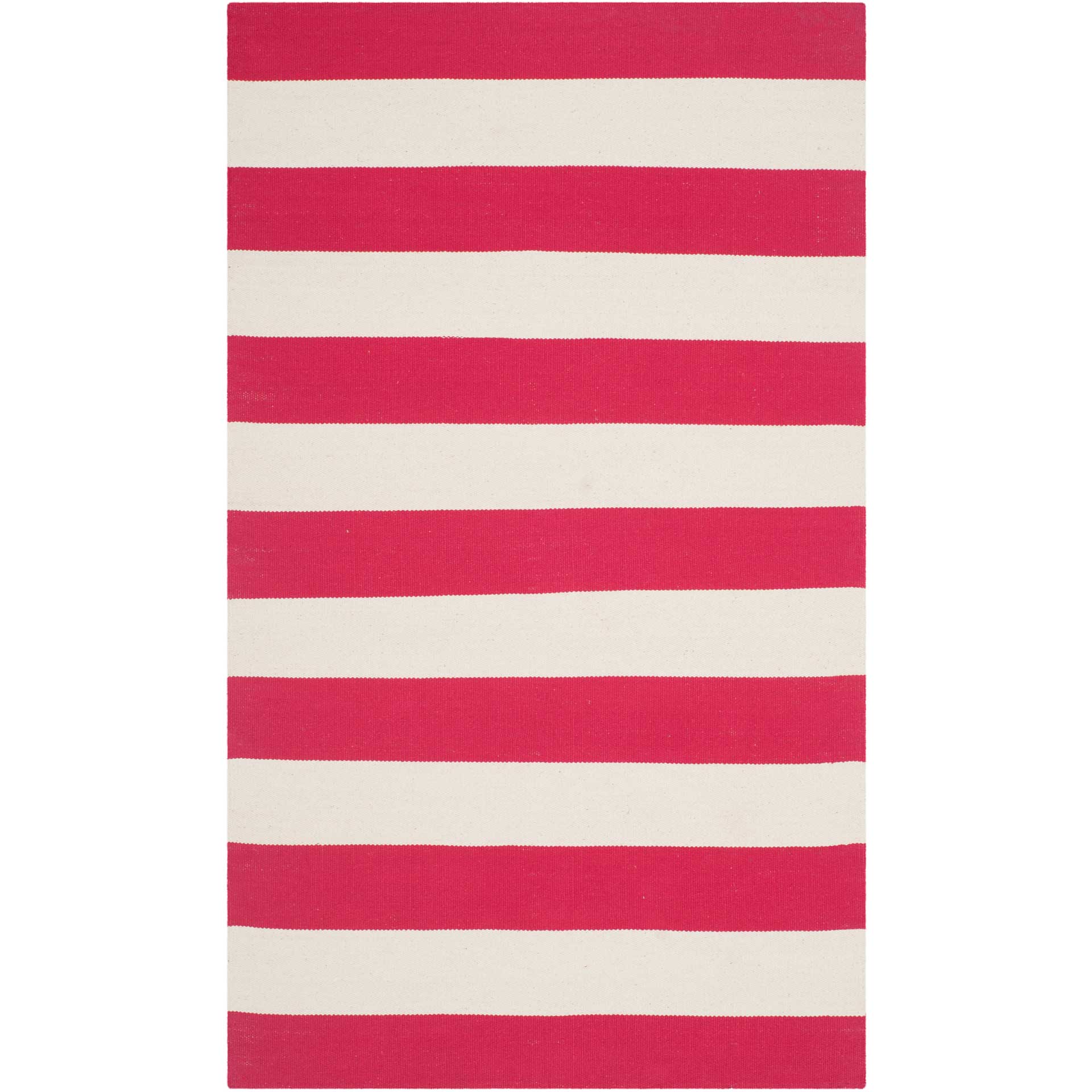 Montauk Stripe Red/Ivory Area Rug - Image 4