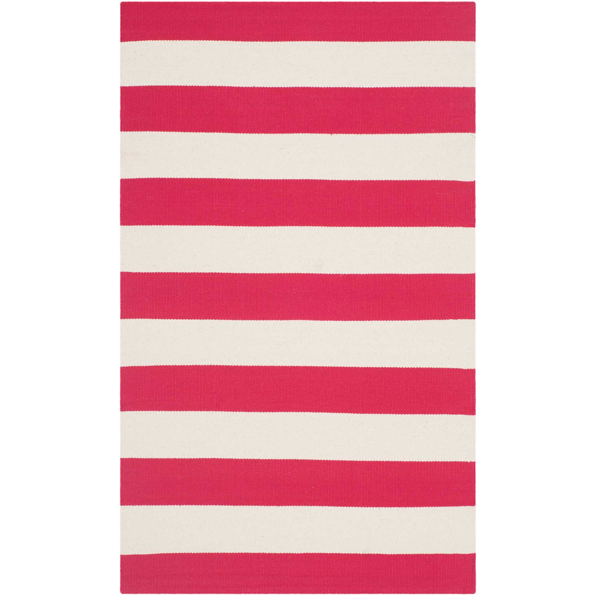 Montauk Stripe Red/Ivory Area Rug - Image 5