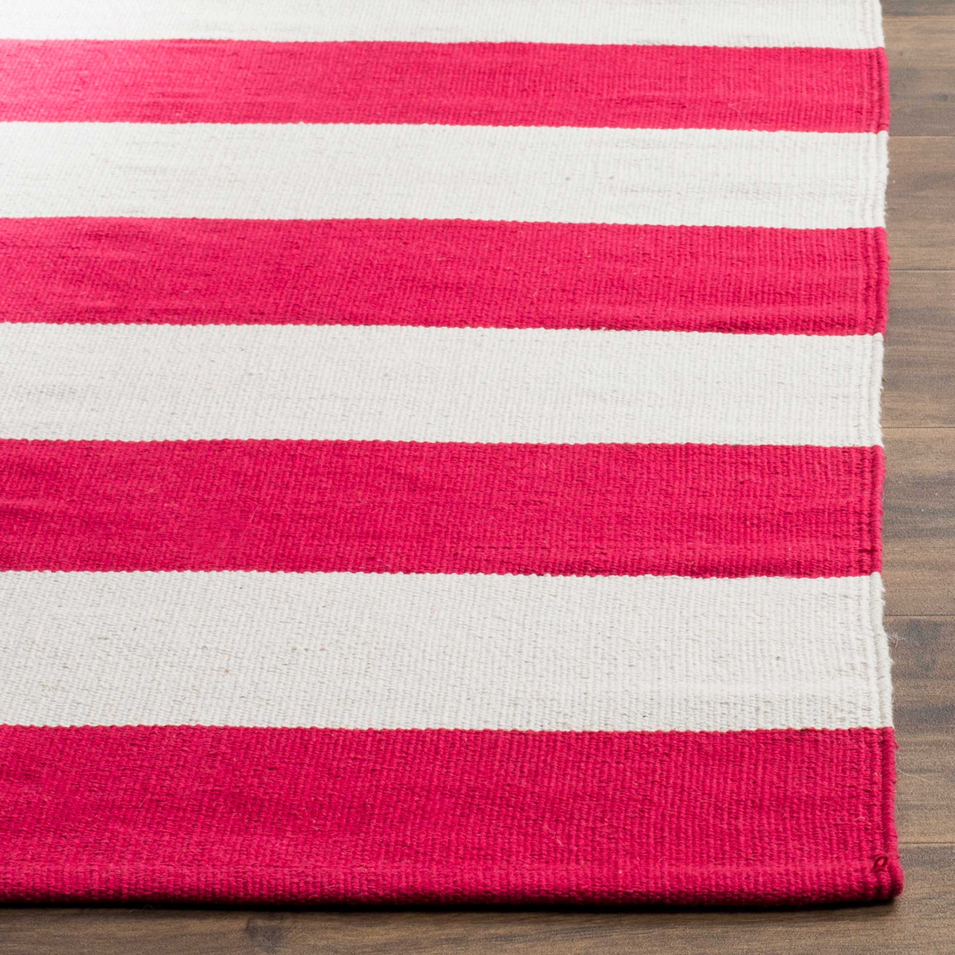 Montauk Stripe Red/Ivory Area Rug - Image 6