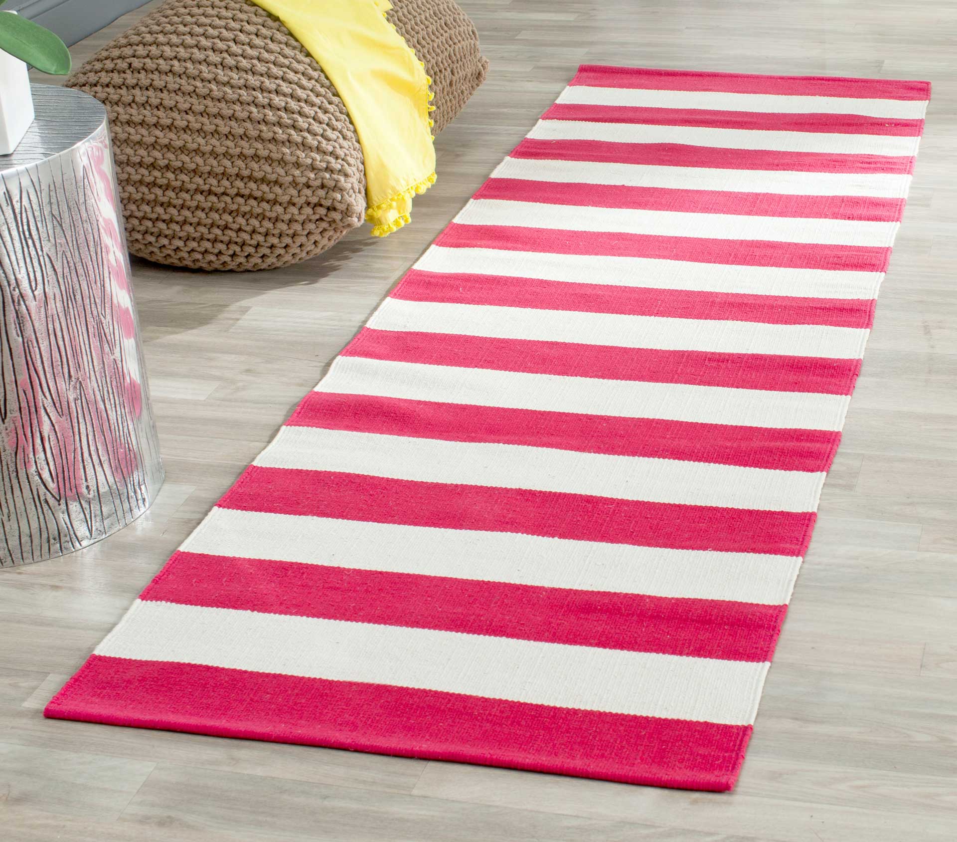 Montauk Stripe Red/Ivory Runner Rug - Image 3