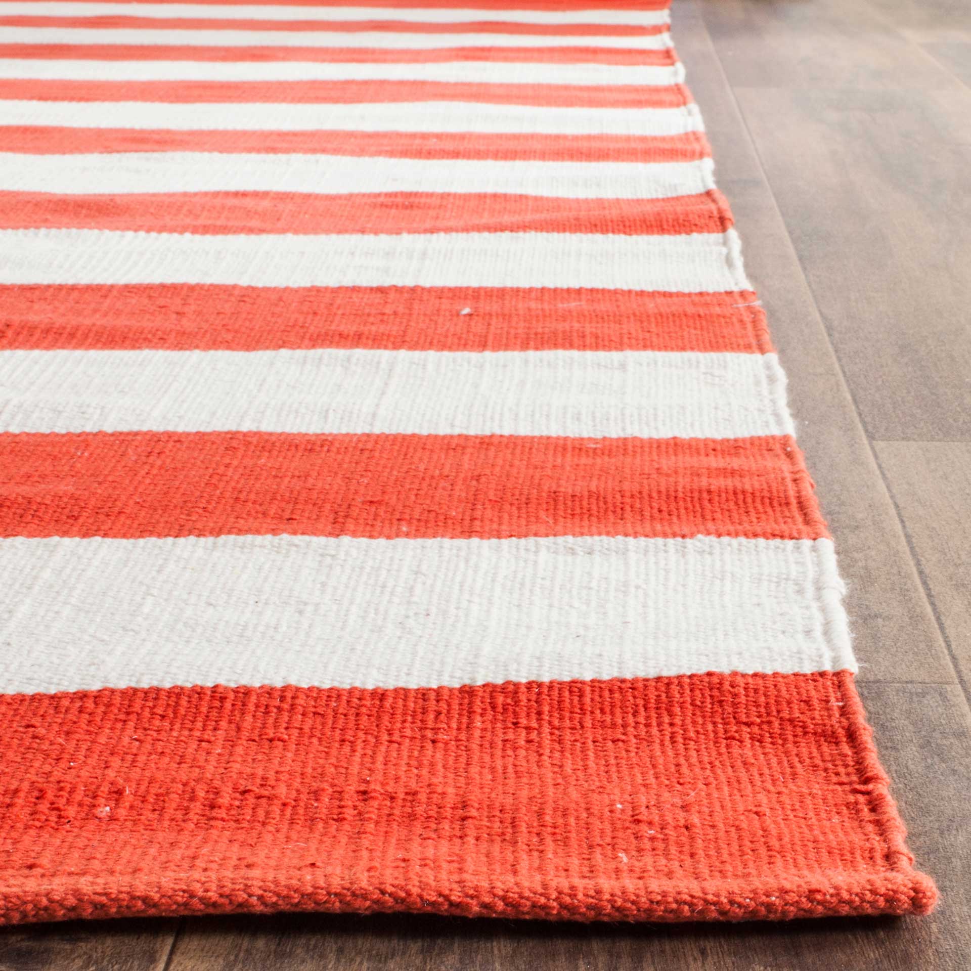 Montauk Stripe Rust/Ivory Area Rug - Image 4