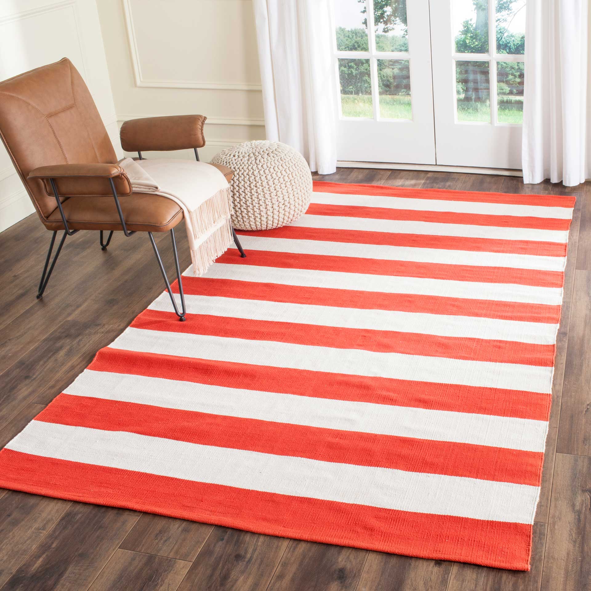 Montauk Stripe Rust/Ivory Area Rug - Image 5