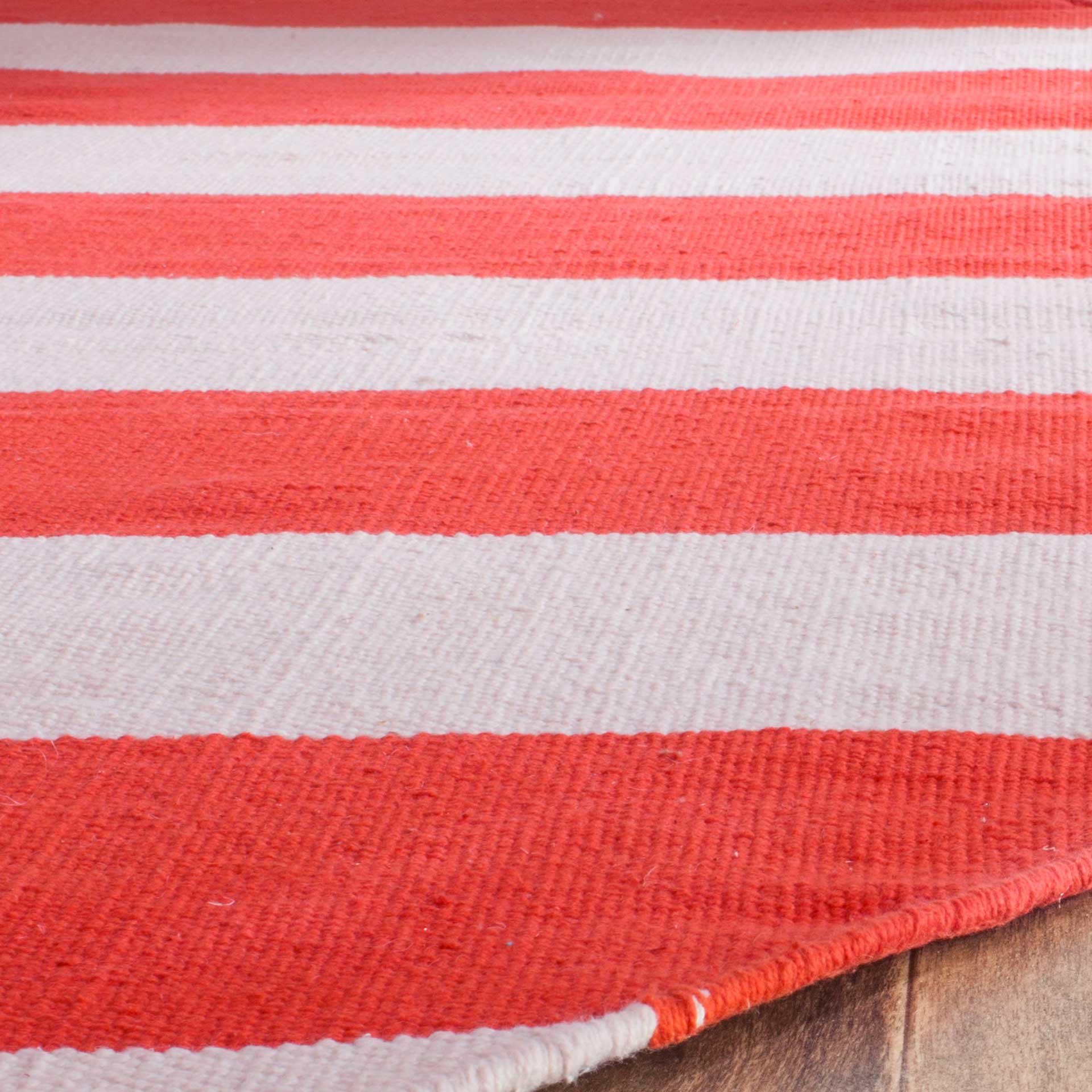 Montauk Stripe Rust/Ivory Round Rug - Image 2