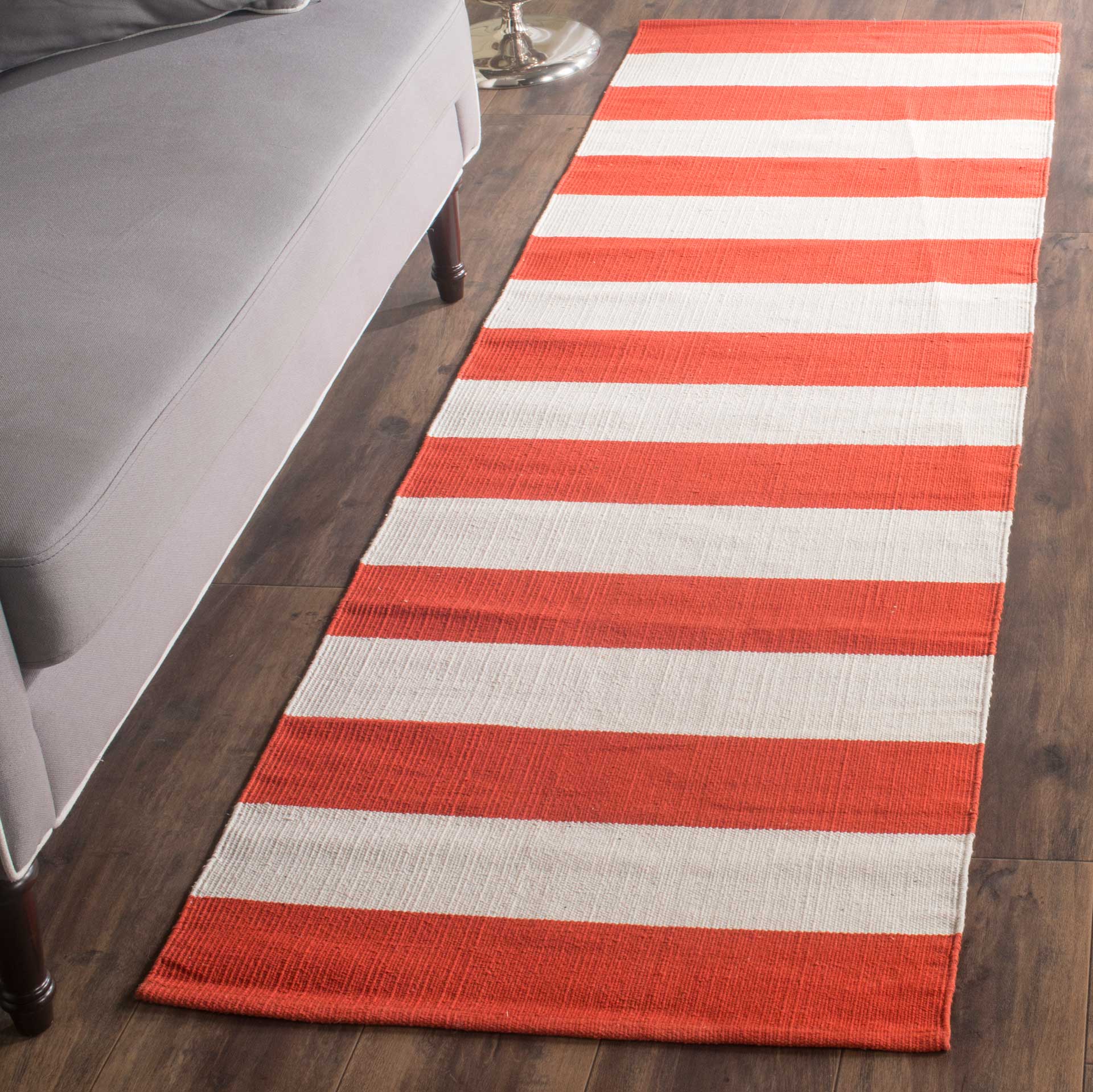 Montauk Stripe Rust/Ivory Runner Rug - Image 3