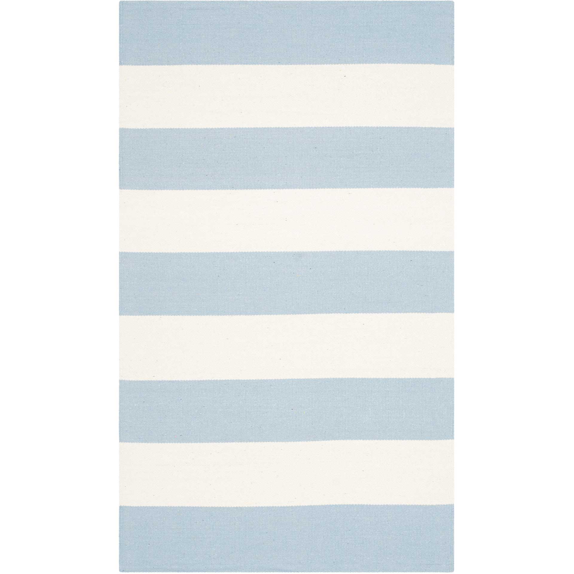 Montauk Stripe Sky Blue/Ivory Area Rug - Image 3