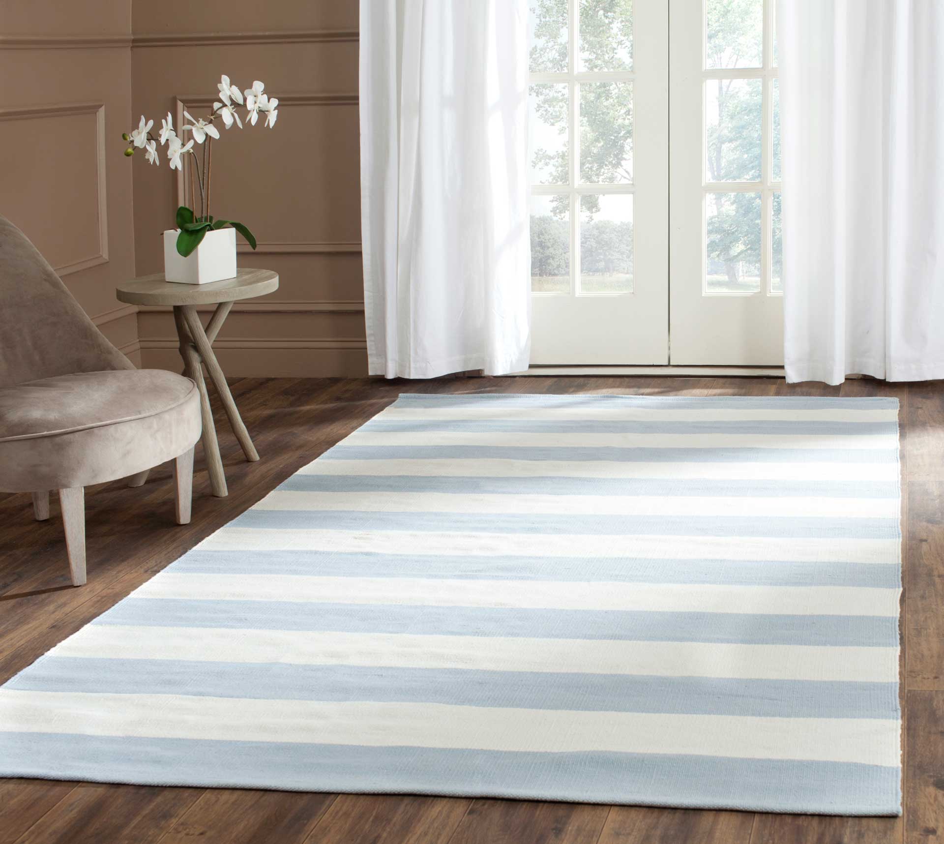Montauk Stripe Sky Blue/Ivory Area Rug - Image 5