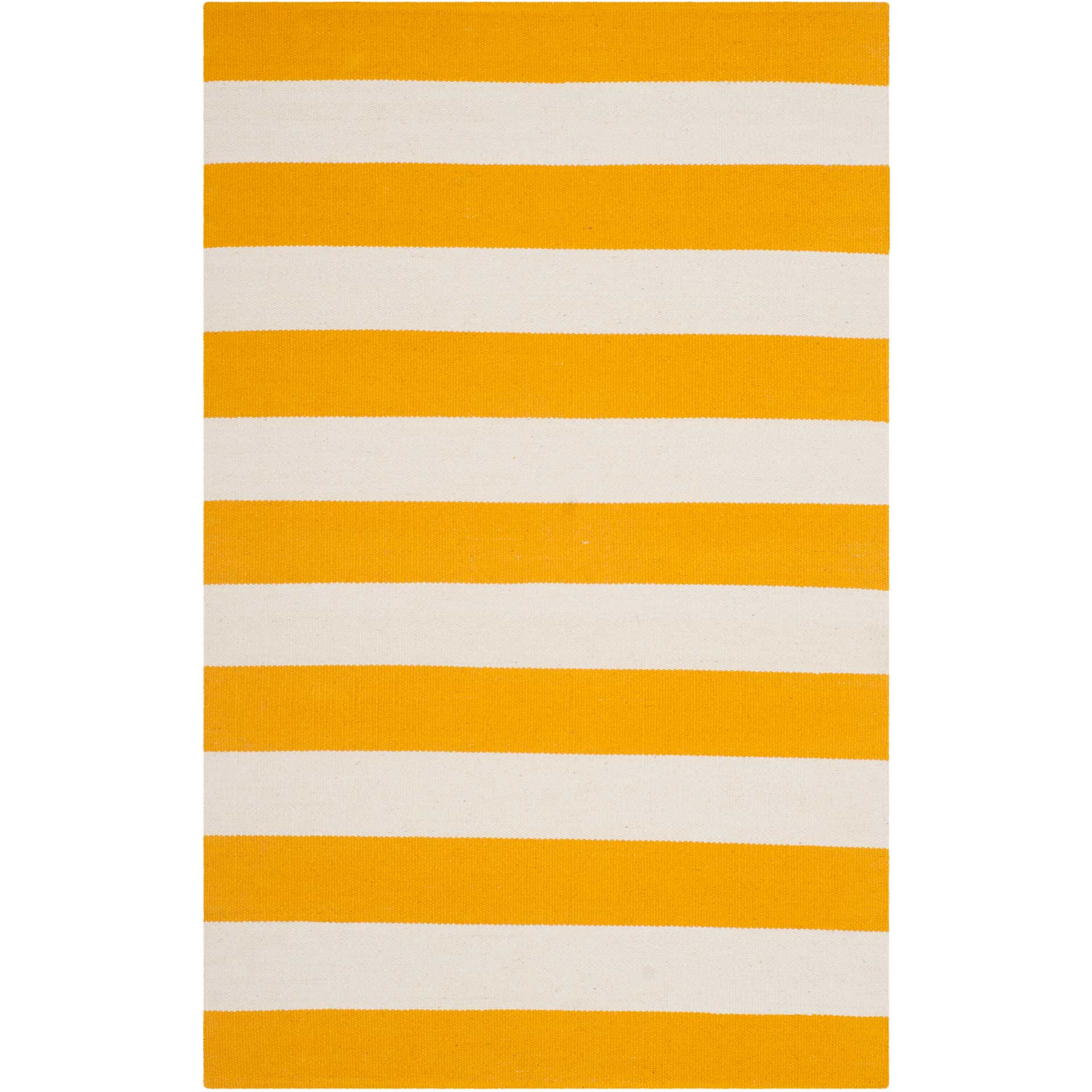 Montauk Stripe Yellow/Ivory Area Rug - Image 3