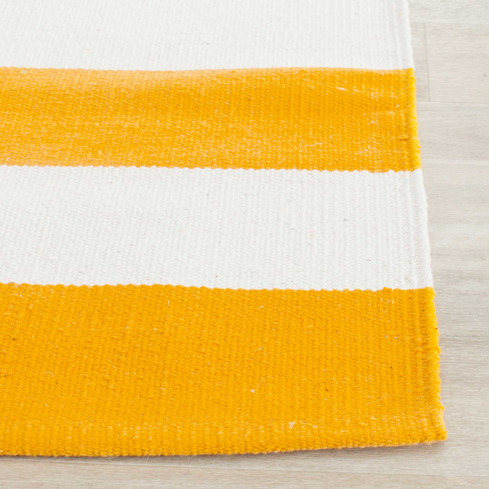 Montauk Stripe Yellow/Ivory Runner Rug - Image 2
