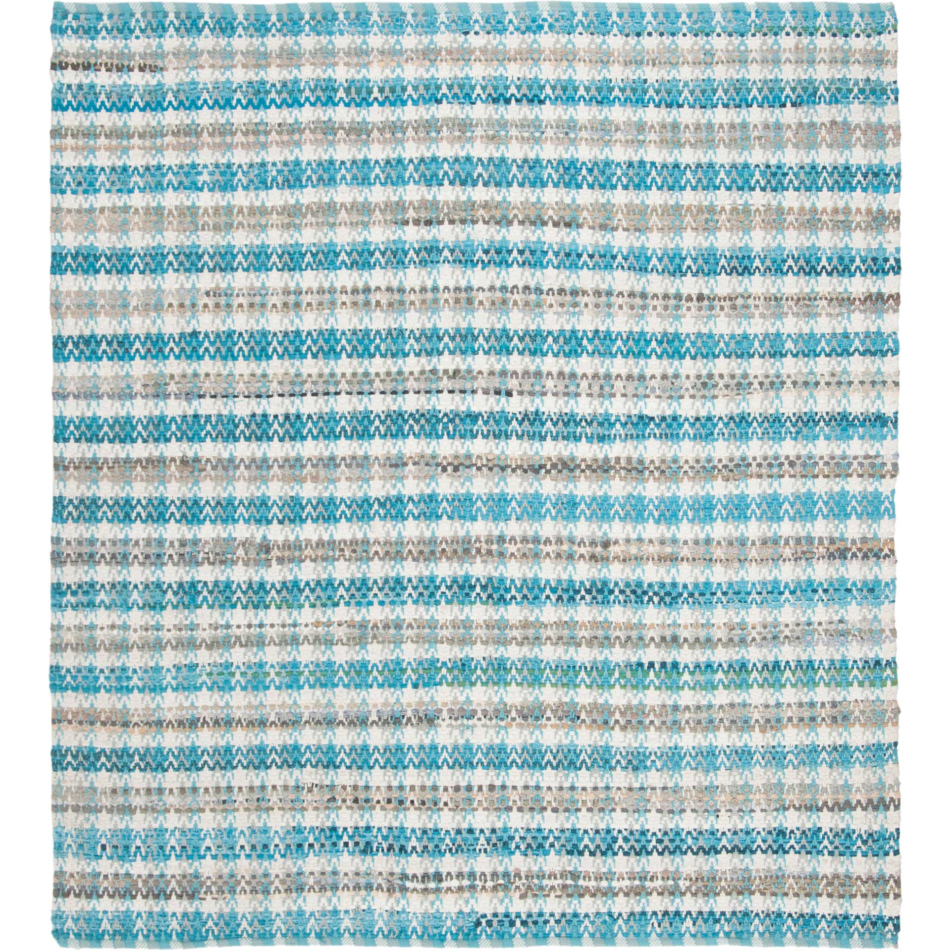 Montauk Striped Aqua/Multi Area Rug - Image 2
