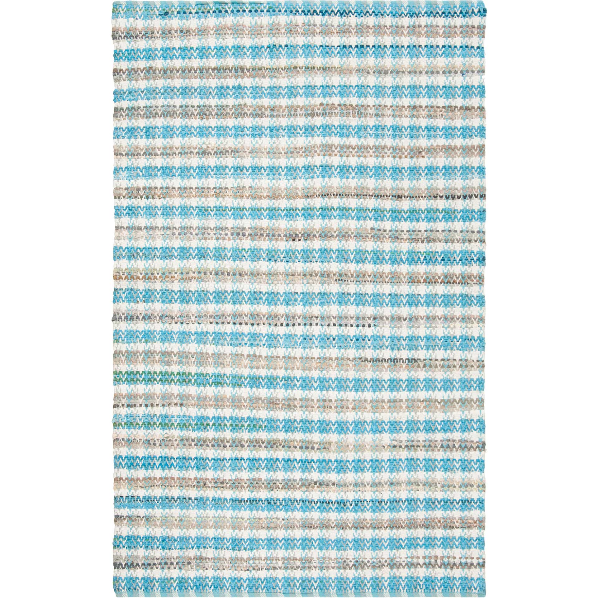 Montauk Striped Aqua/Multi Area Rug - Image 3