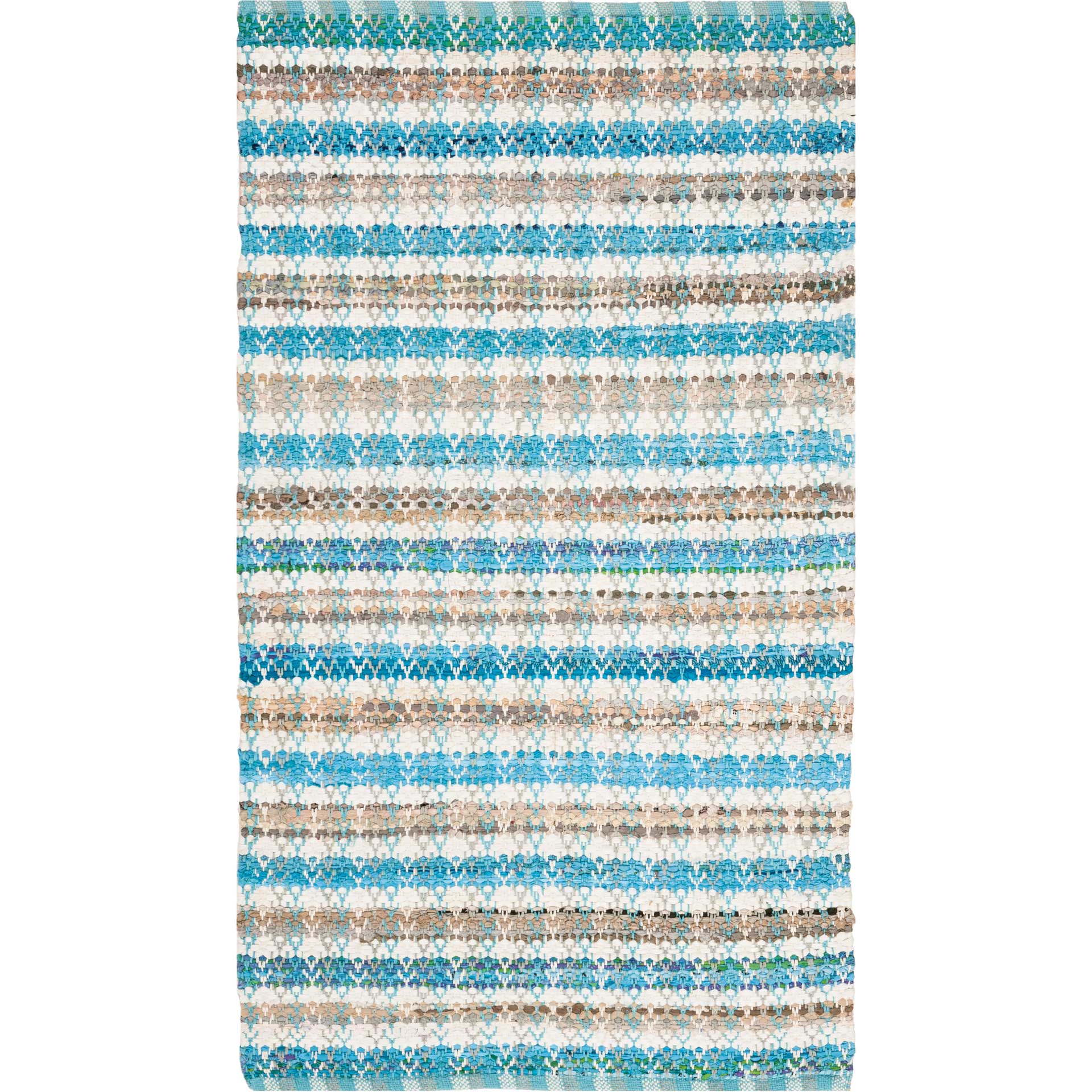 Montauk Striped Aqua/Multi Area Rug - Image 4