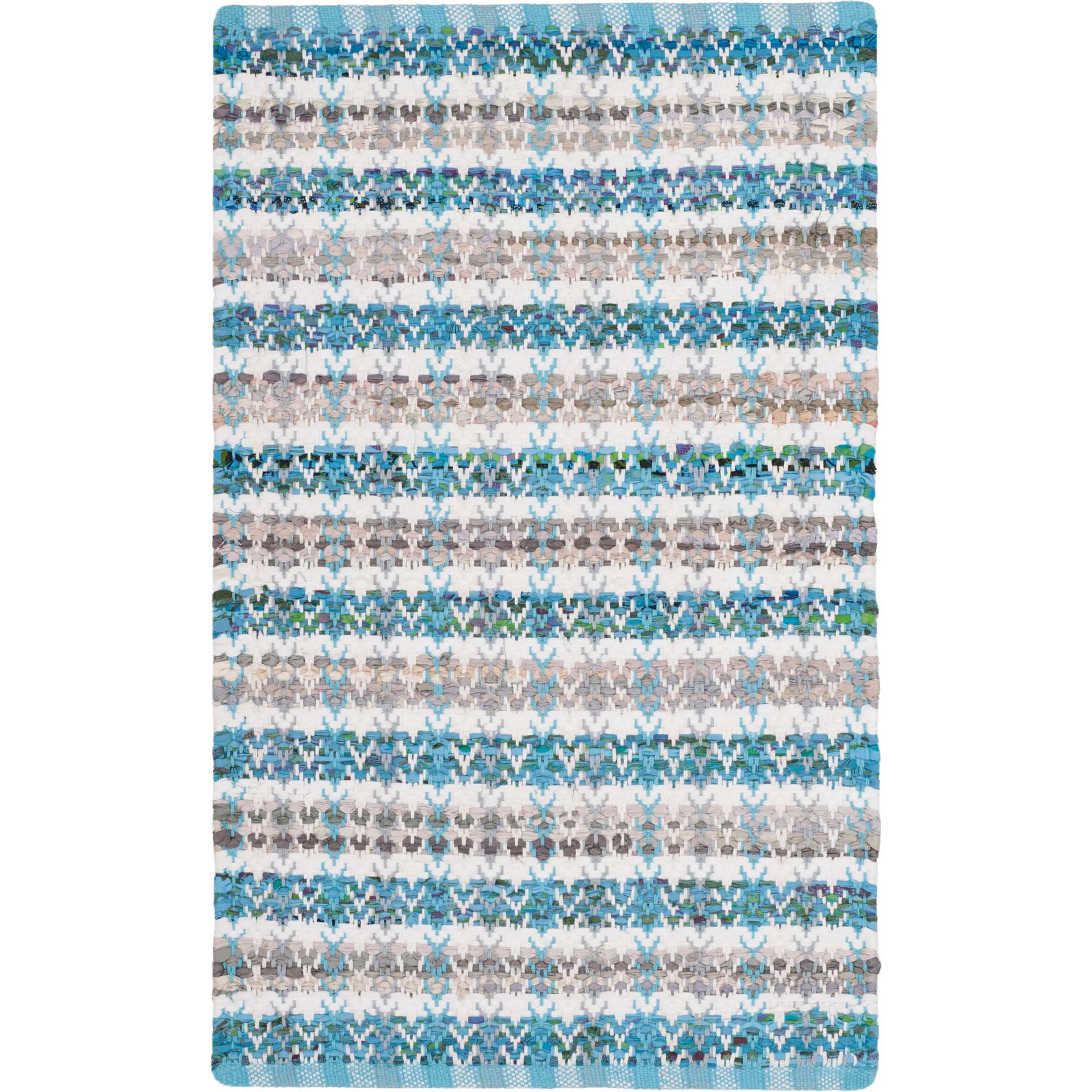 Montauk Striped Aqua/Multi Area Rug - Image 5