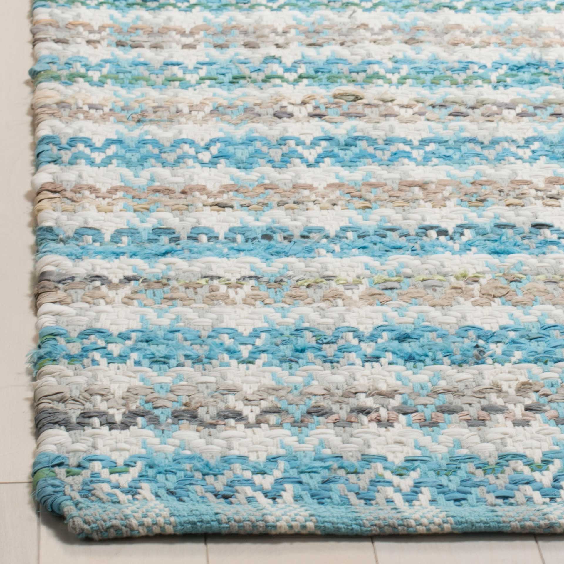 Montauk Striped Aqua/Multi Area Rug - Image 6