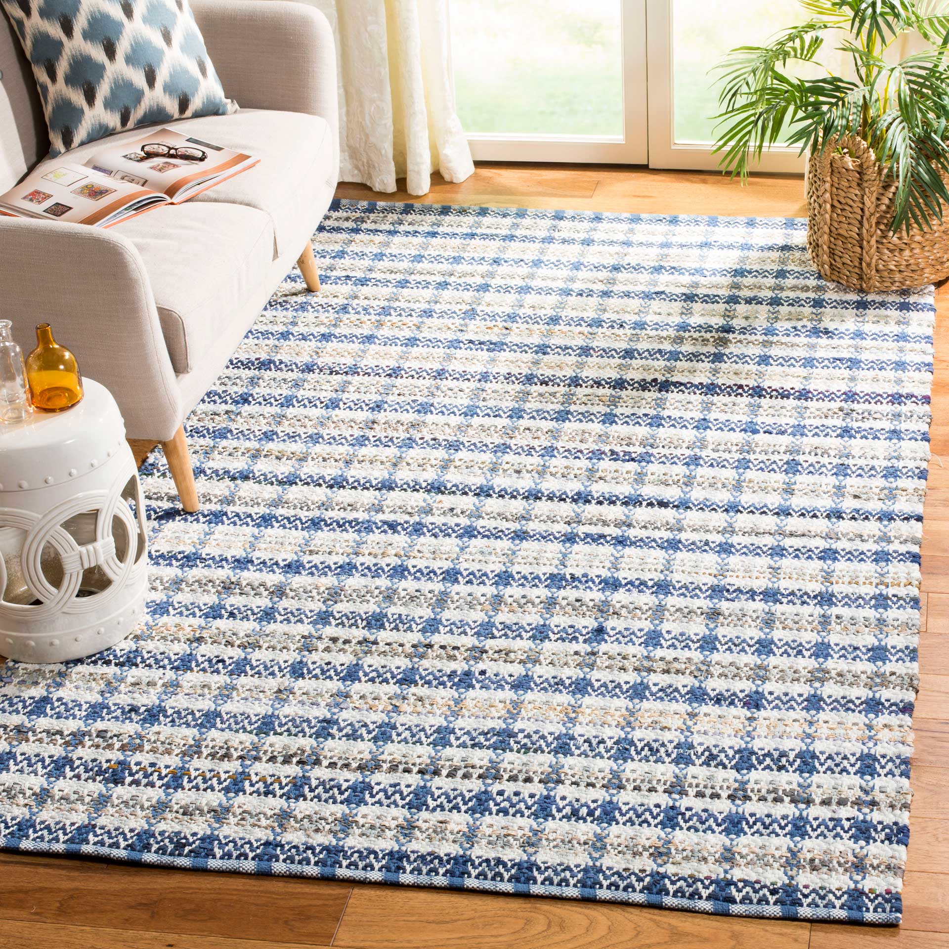 Montauk Striped Blue/Multi Area Rug - Image 6