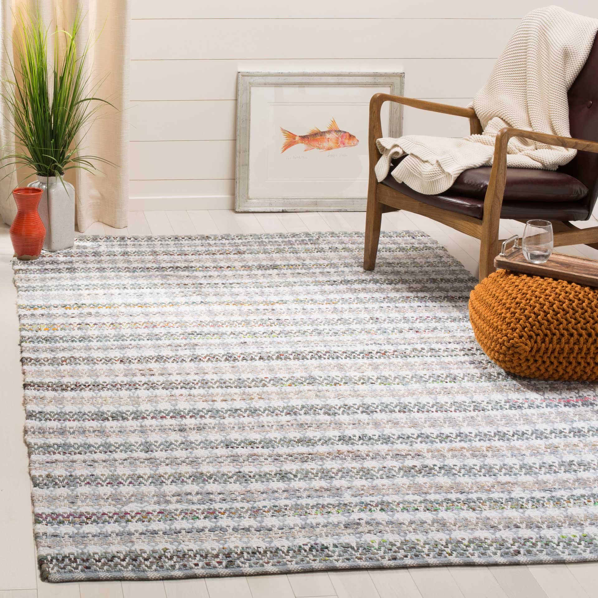 Montauk Striped Gray/Multi Area Rug - Image 7
