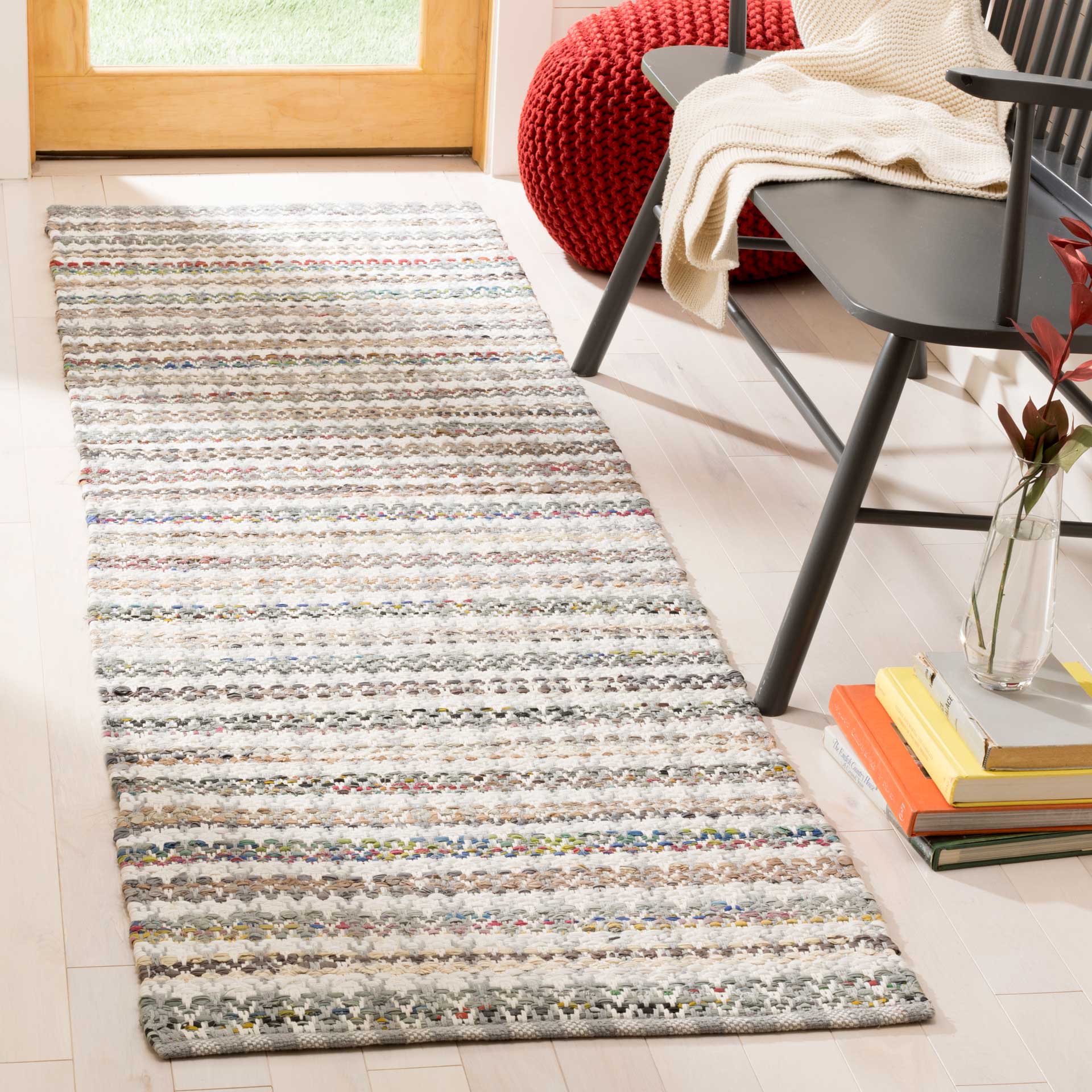 Montauk Striped Gray/Multi Runner Rug - Image 2