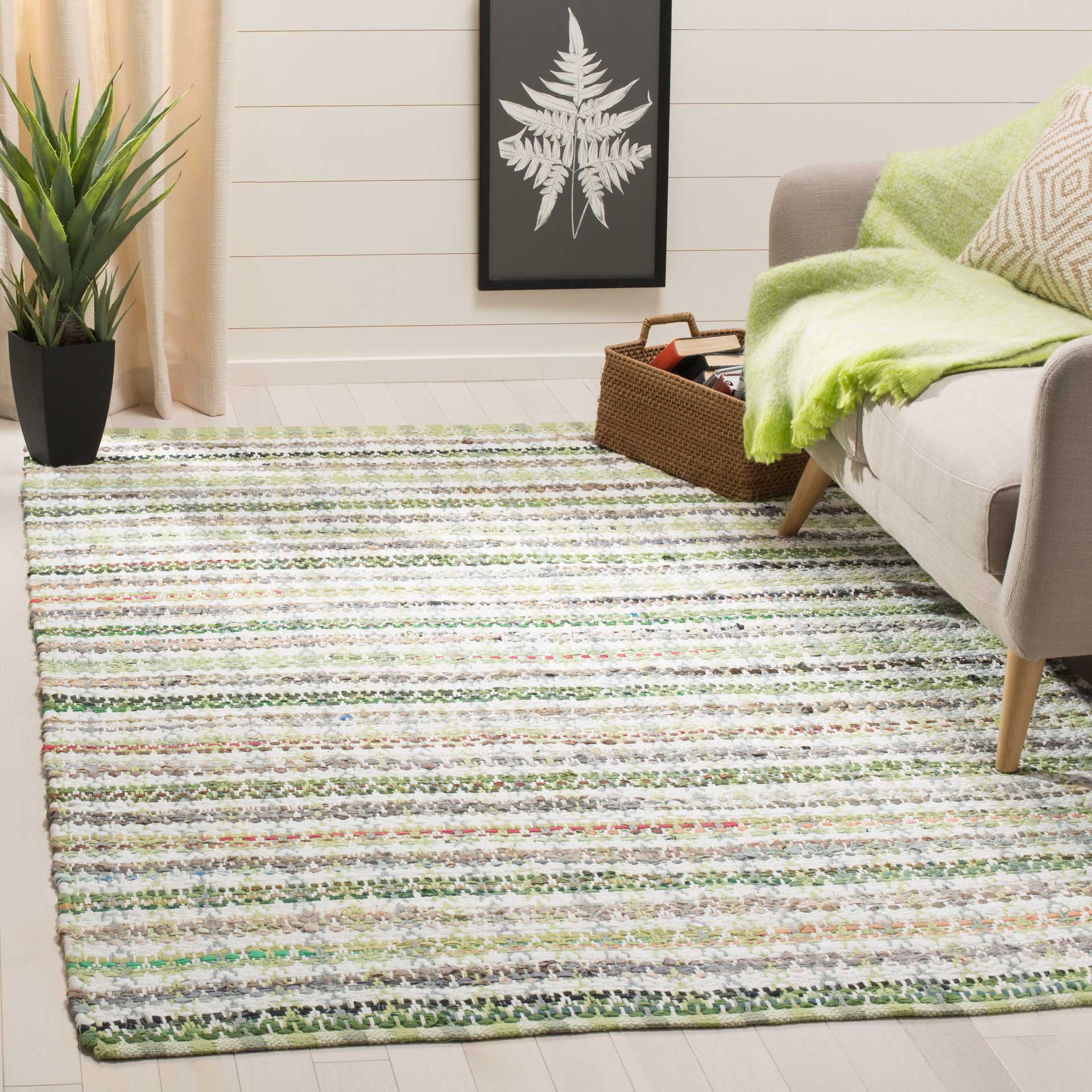 Montauk Striped Green/Multi Area Rug - Image 7