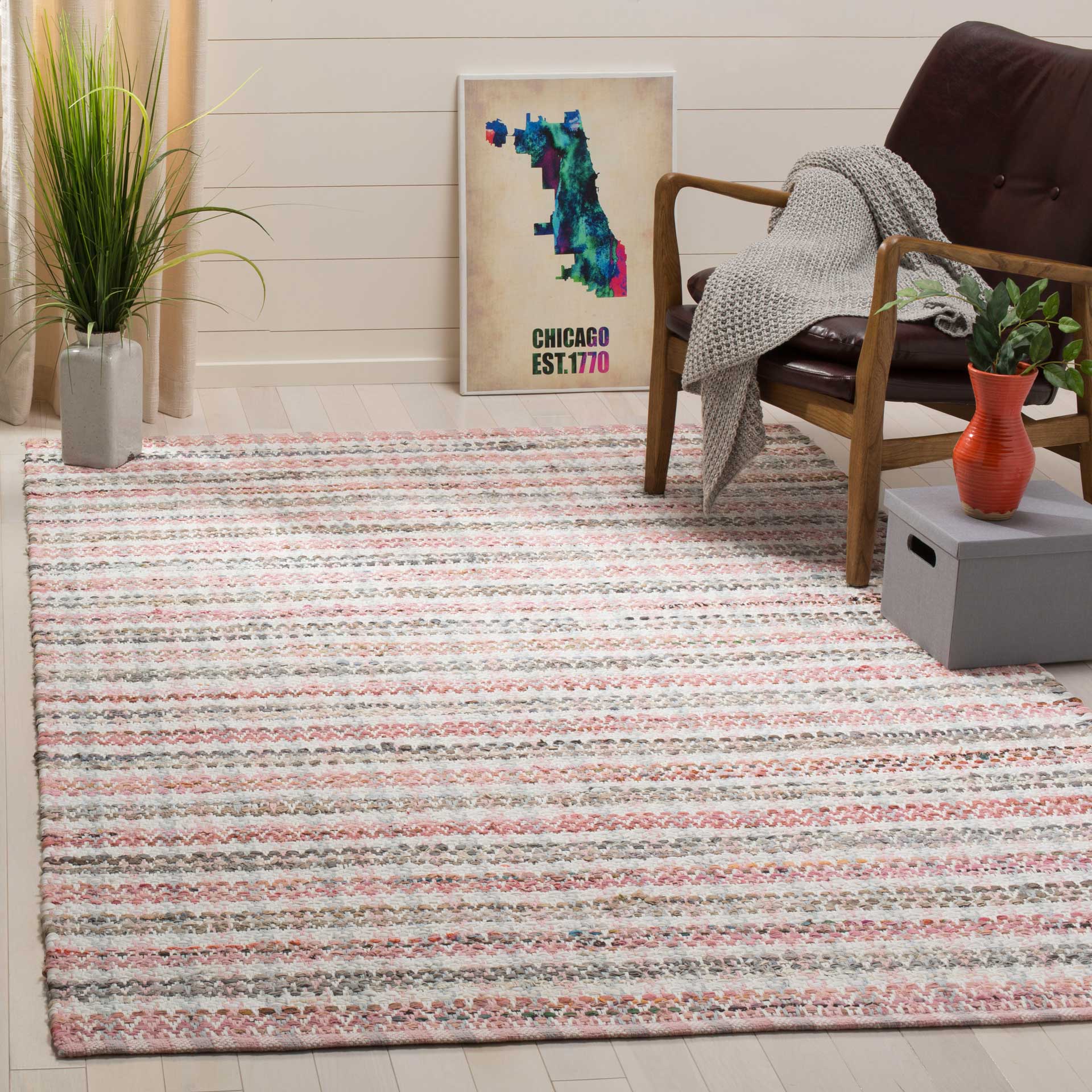 Montauk Striped Pink/Multi Area Rug - Image 6
