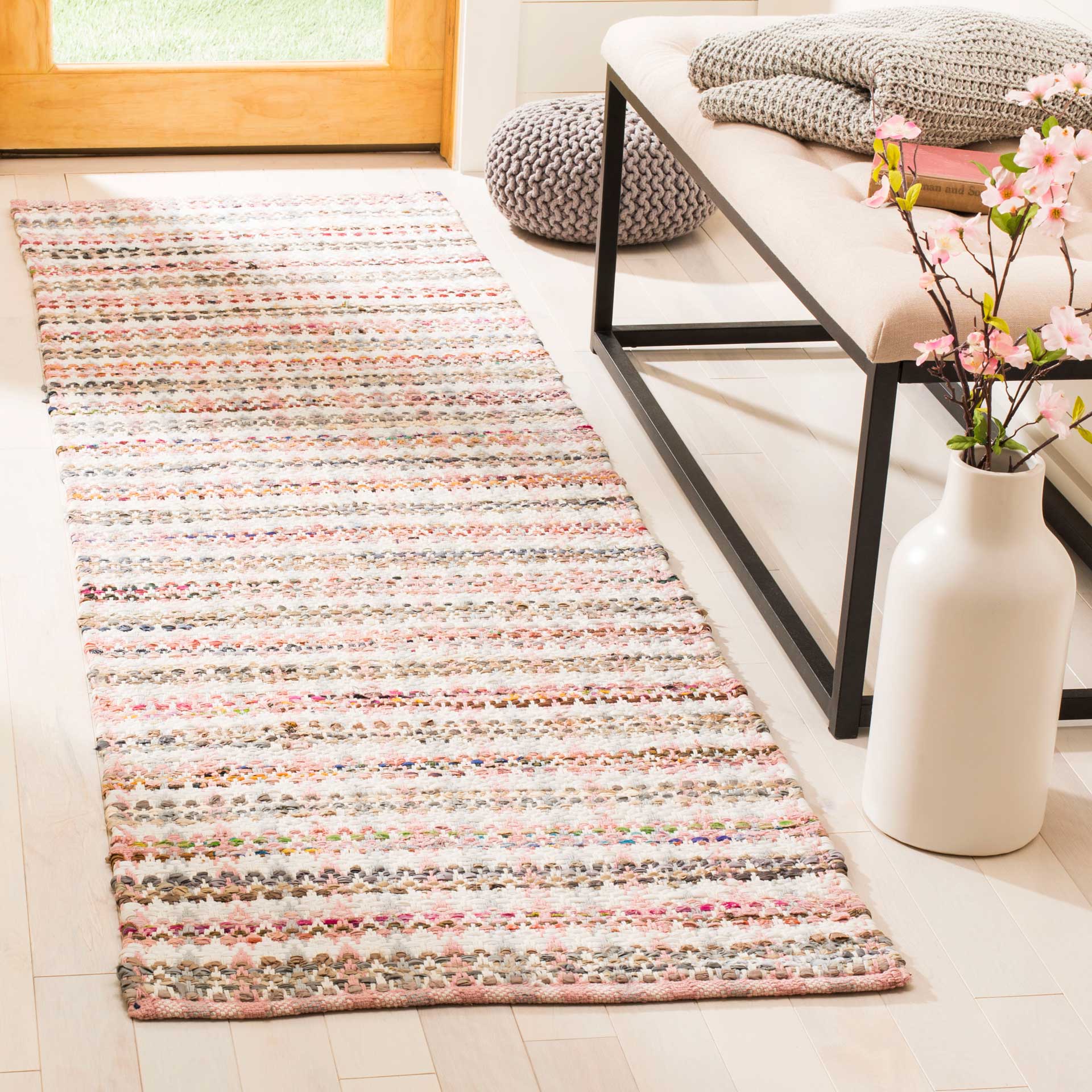 Montauk Striped Pink/Multi Runner Rug - Image 2