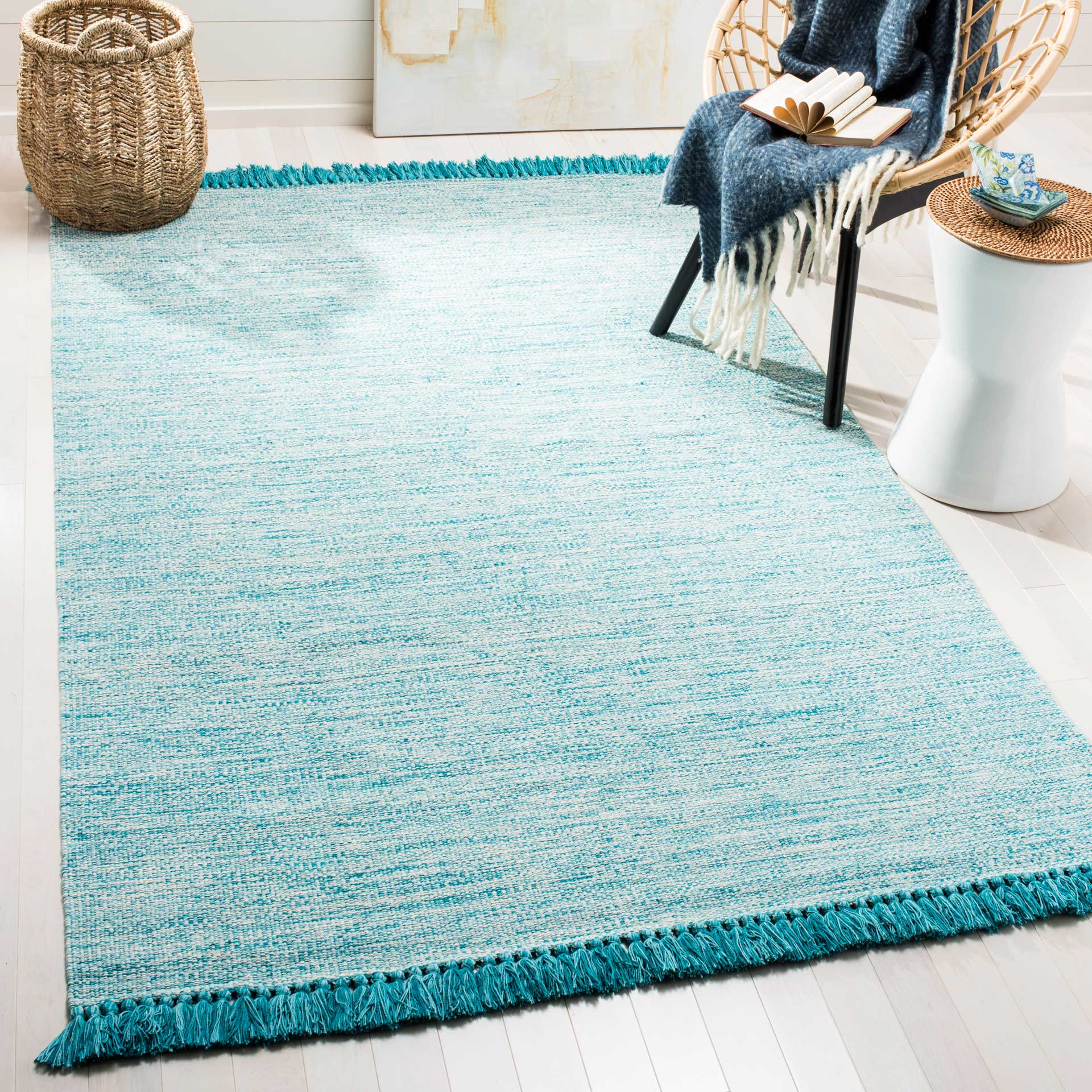 Montauk Turquoise Area Rug - Image 4