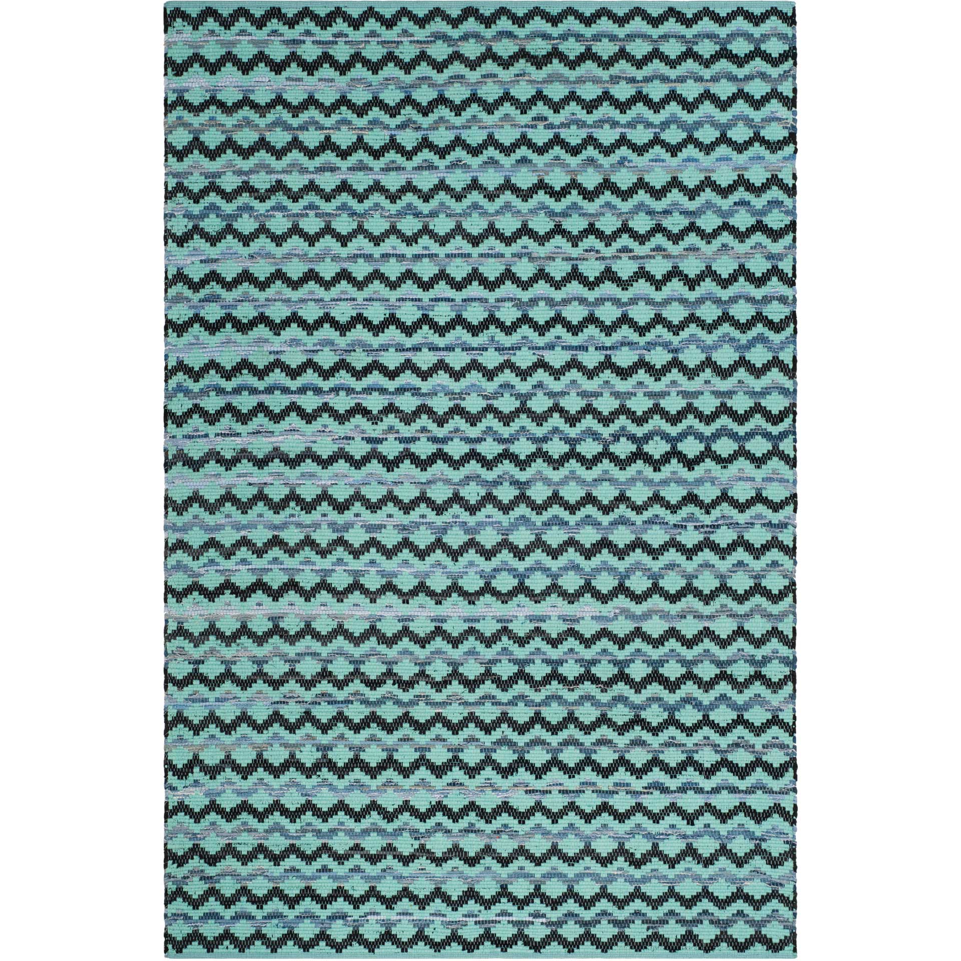 Montauk Turquoise/Blue/Black Area Rug - Image 3