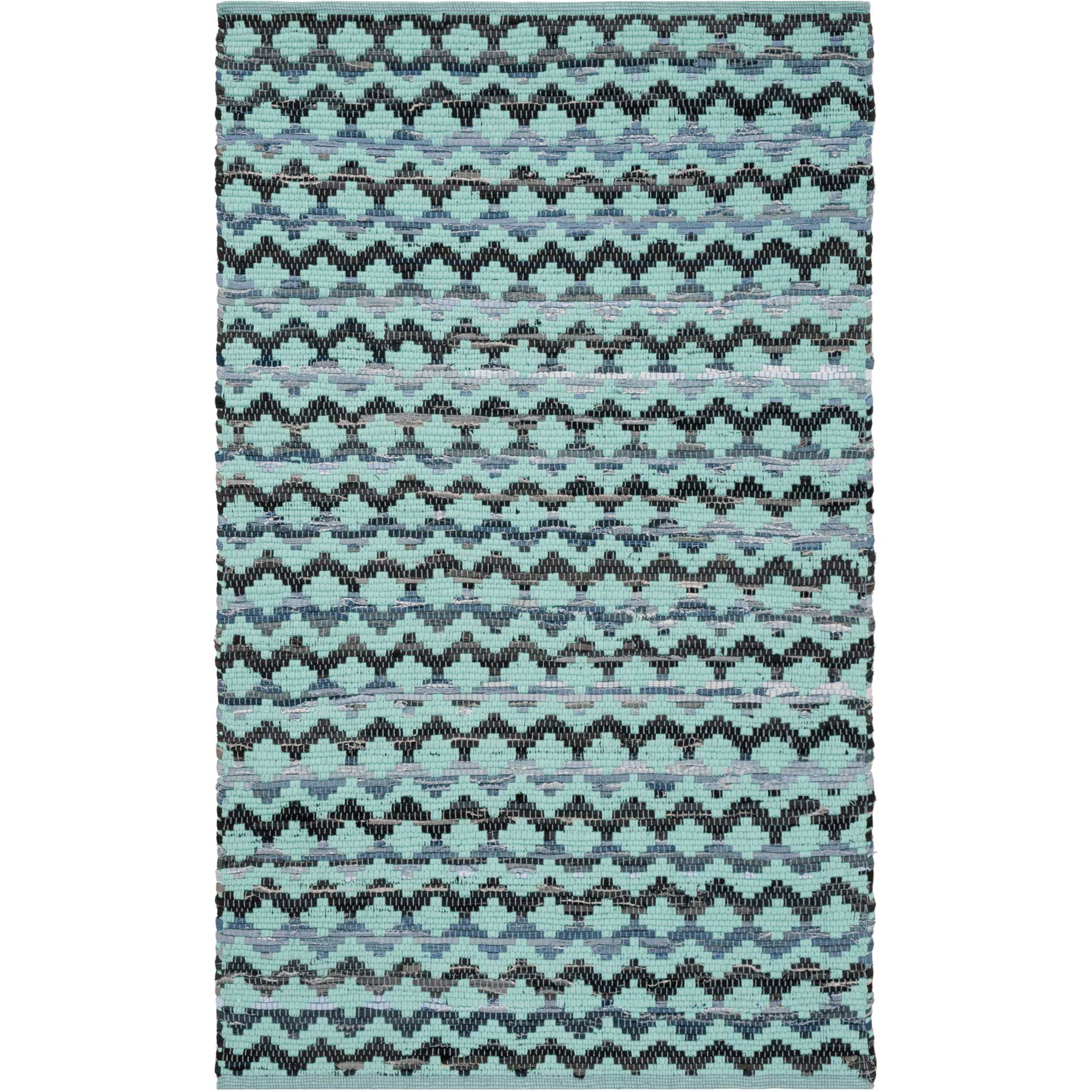 Montauk Turquoise/Blue/Black Area Rug - Image 4